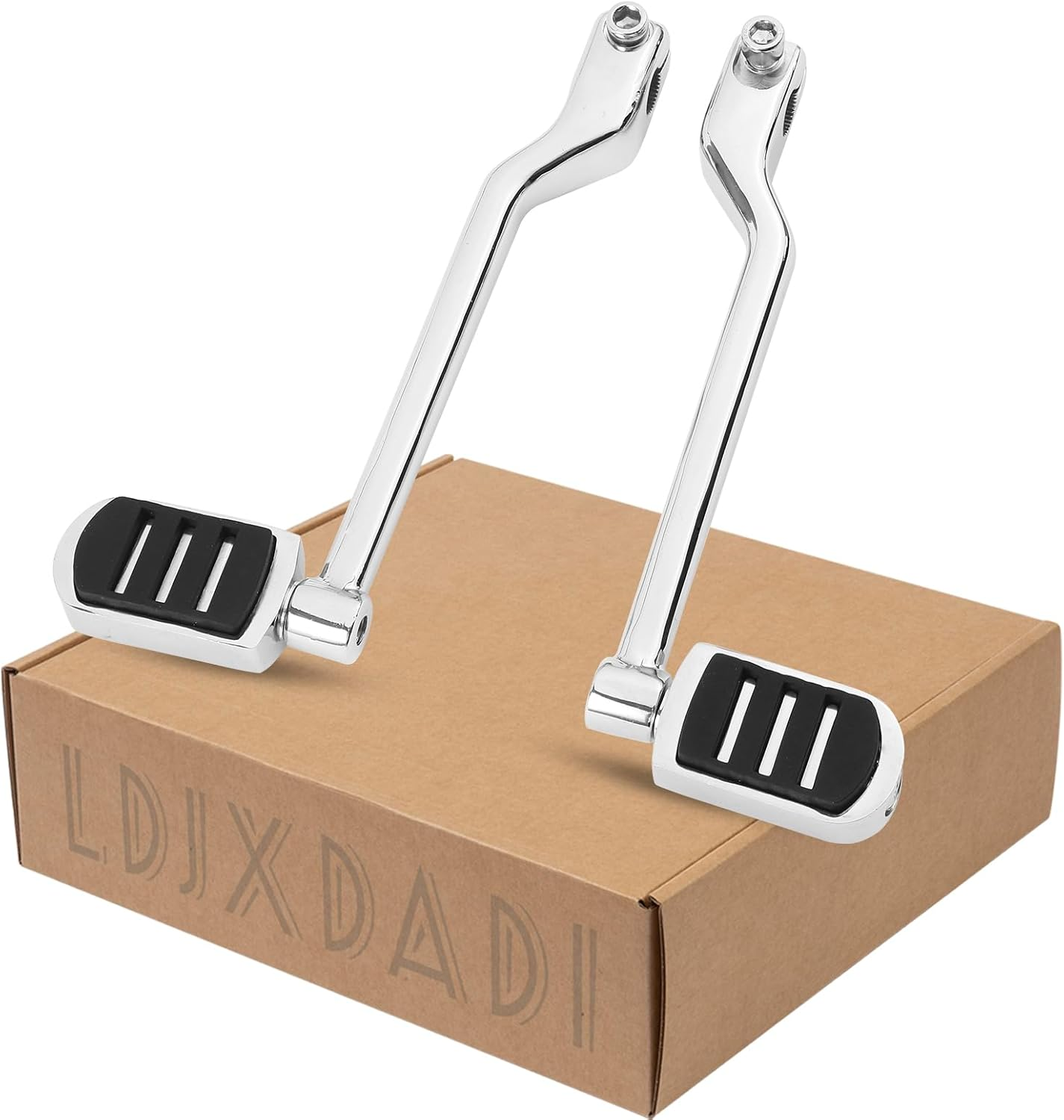 LDJXDADI Heel Toe Shifter Lever Pegs,Front Rear Shift Peg Fit for Harley Touring Street Glide Road King Road Glide Electra Glide 1988-2024, FL Softail 1986-2017, Trike 2008-2024 Chrome image number 2