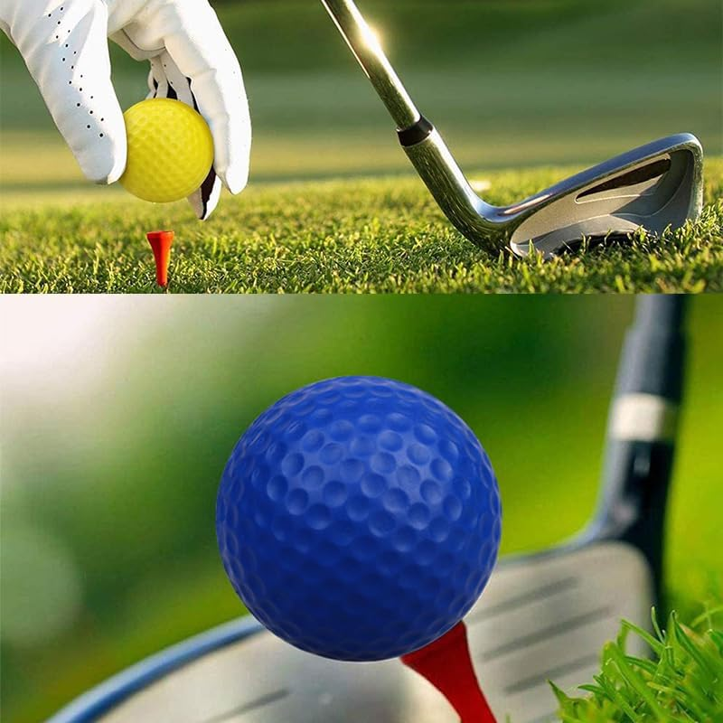 12 Pcs Foam Golf Practice Balls,Mini Golf Stress Ball,Golf Squeeze Balls Colorful Golf Foam Balls, Solid Rubber Golf Training Balls,Soft Foam Golf Balls for Indoor or Outdoor Backyard - Green image number 6