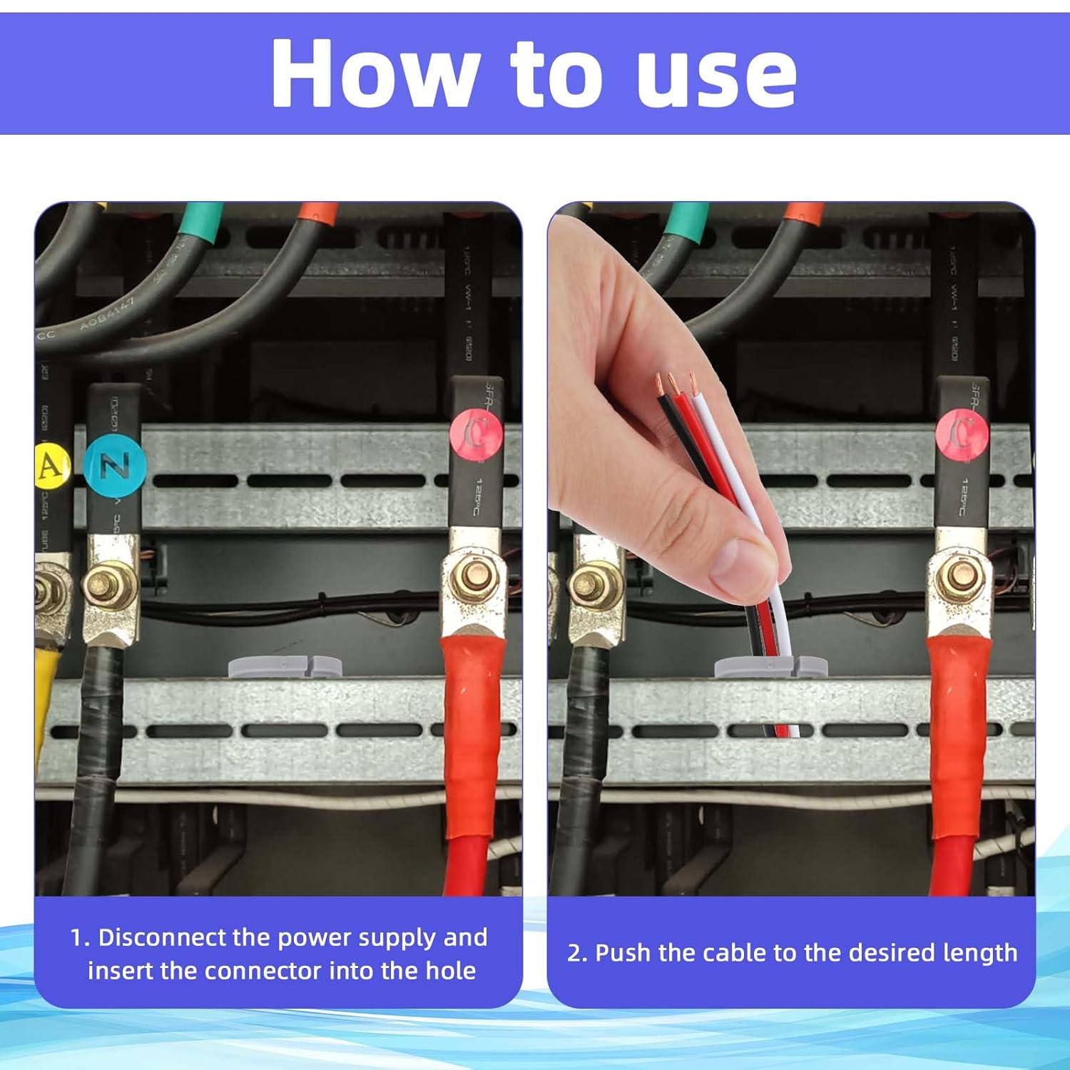 BOXOB 120Pcs Non-Metallic Push-In Cable Connectors, 3/8-1/2 Inch Electrical Box Wire Connectors Practical Conduit Fittings for Junction Box, Fits 1/2 Inch Knockouts (Gray) image number 5