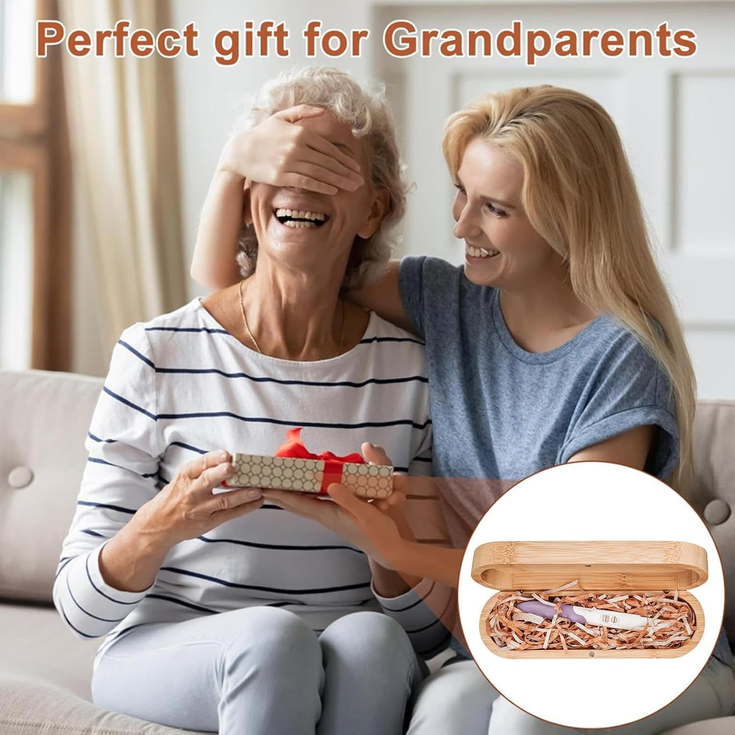 Pregnancy Test Wood Box, Wooden Keepsake Case with Raffia Filling, Souvenir Memory Holder for Announcement Reveal, Grandparents, Husband, Baby Expose Surprise 7.72X2.52X1.65 Inches image number 6