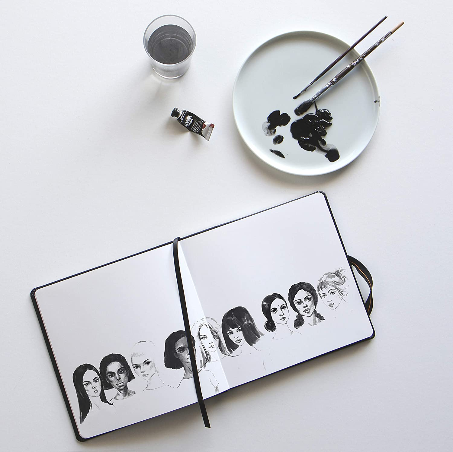 Rhodia Touch Collection Plain Hard Cover Pen and Inkwash Book image number 1