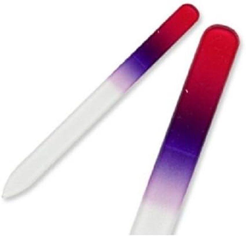 Brajek Glass Nail File 140Mm Single Sided (Purple Gradient #03)
