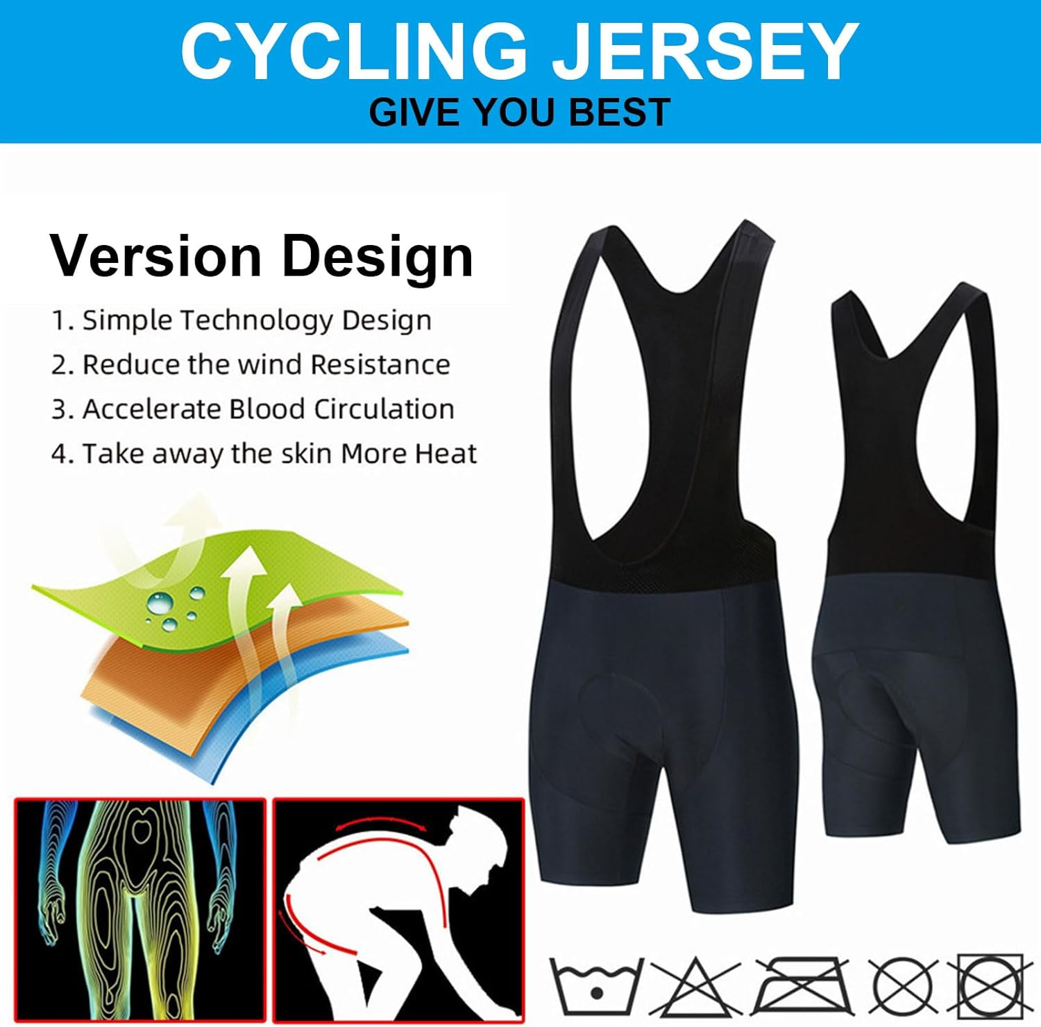 Men&rsquo;S Camo Cycling Bibs Shorts - 3D Gel Padded Performance Bibs - High Elastic, Breathable Bicycle Shorts for MTB and Road Bike