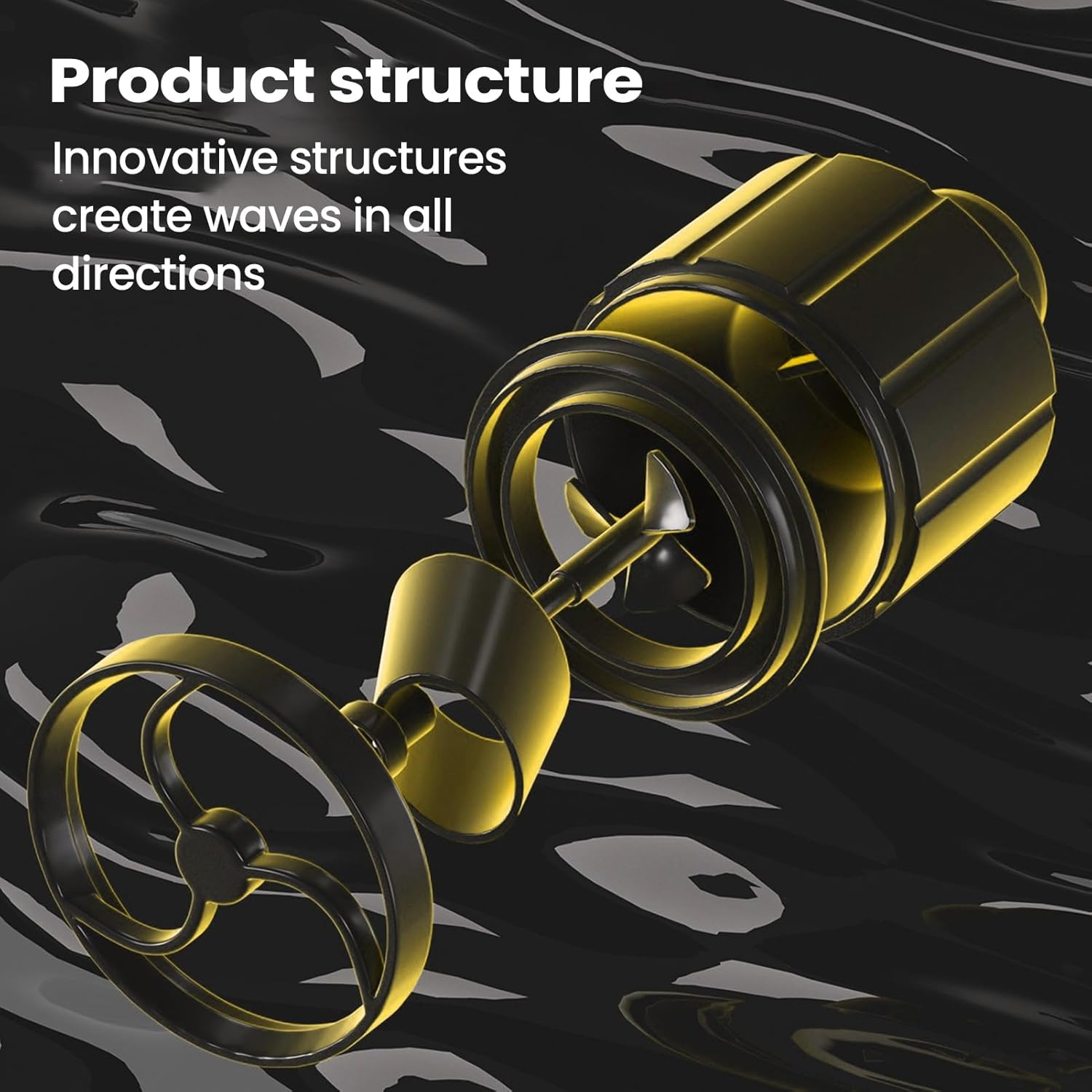 Aquarium Circulation Pump, Glow Flow Control Circulating Device, Fish Tank Circulation Pump, for Draining Change Oxygen Aeration Pond Saltwater Pool Bird Bath - Yellow image number 6