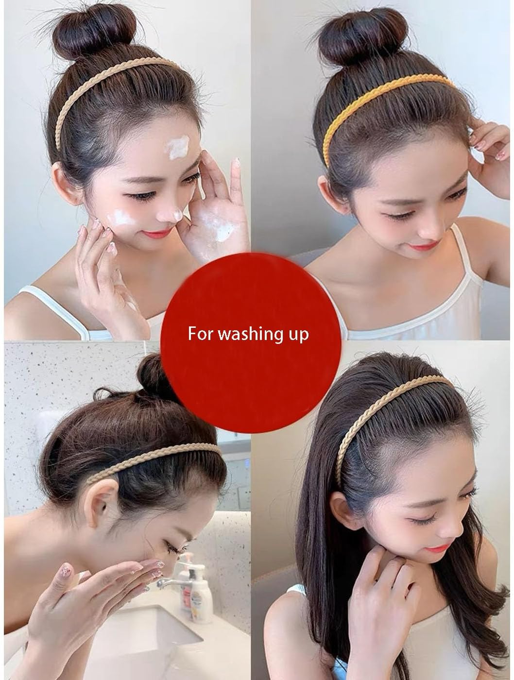 Headbands with Teeth 10PCS, Thin Non-Slip Headband DIY Hairbands,Multicolor image number 4