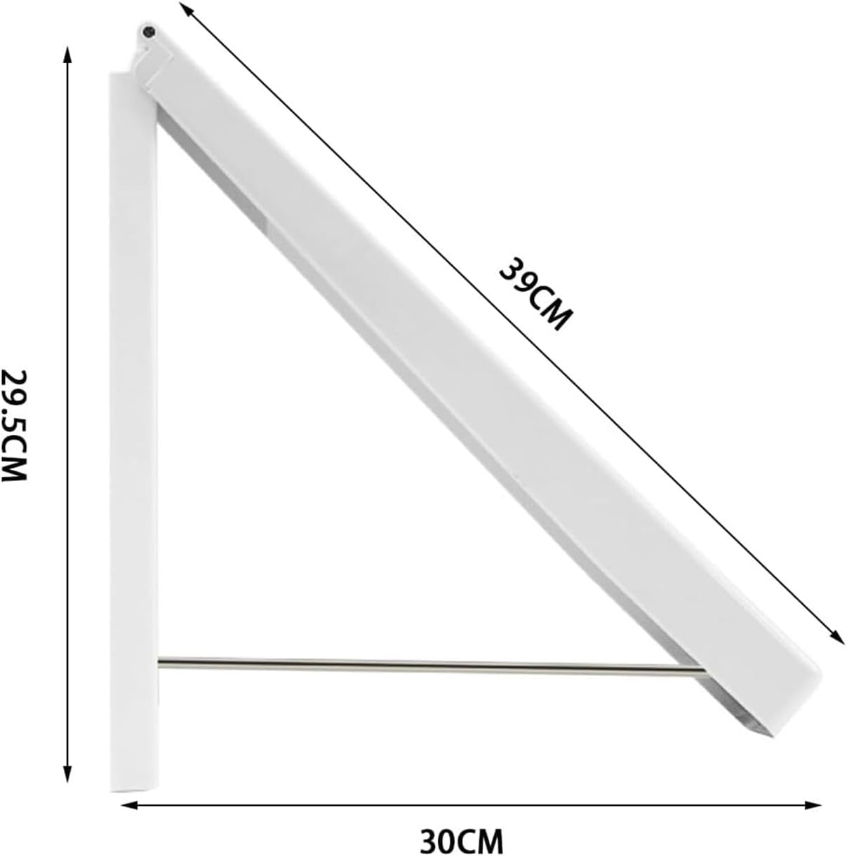 YIRANJIA 2Pcs Foldable Wall Mounted Laundrys Clothes Hanger Plastic Corners Laundry Racks for Laundry Room, Closets Storage Organization, Indoor & Outdoor Use Drying Hanging(White) image number 4