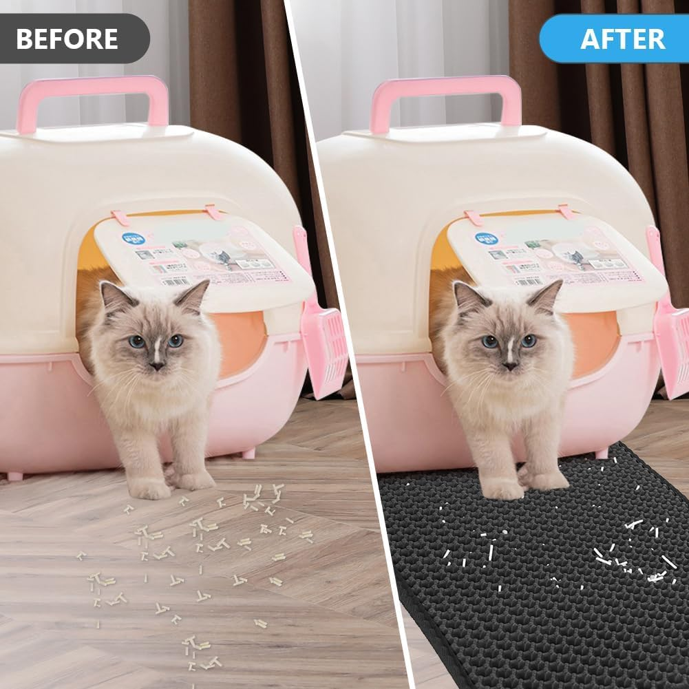 Adiwo Cat Litter Tray Mat, 30 X 45 Cm Cat Mat, Honeycomb Double Layer Design, Cat Litter Tray Mat, Cat Litter Tray Mat, Cat Litter Tray Mat, Cat Pretty Kitty image number 5