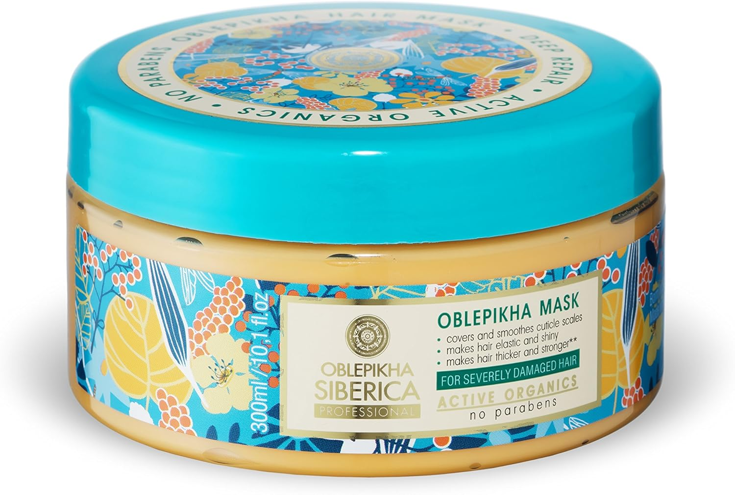 Siberica Restorative Sea Buckthorn Mask for Damaged Hair, 10.14 Ounce