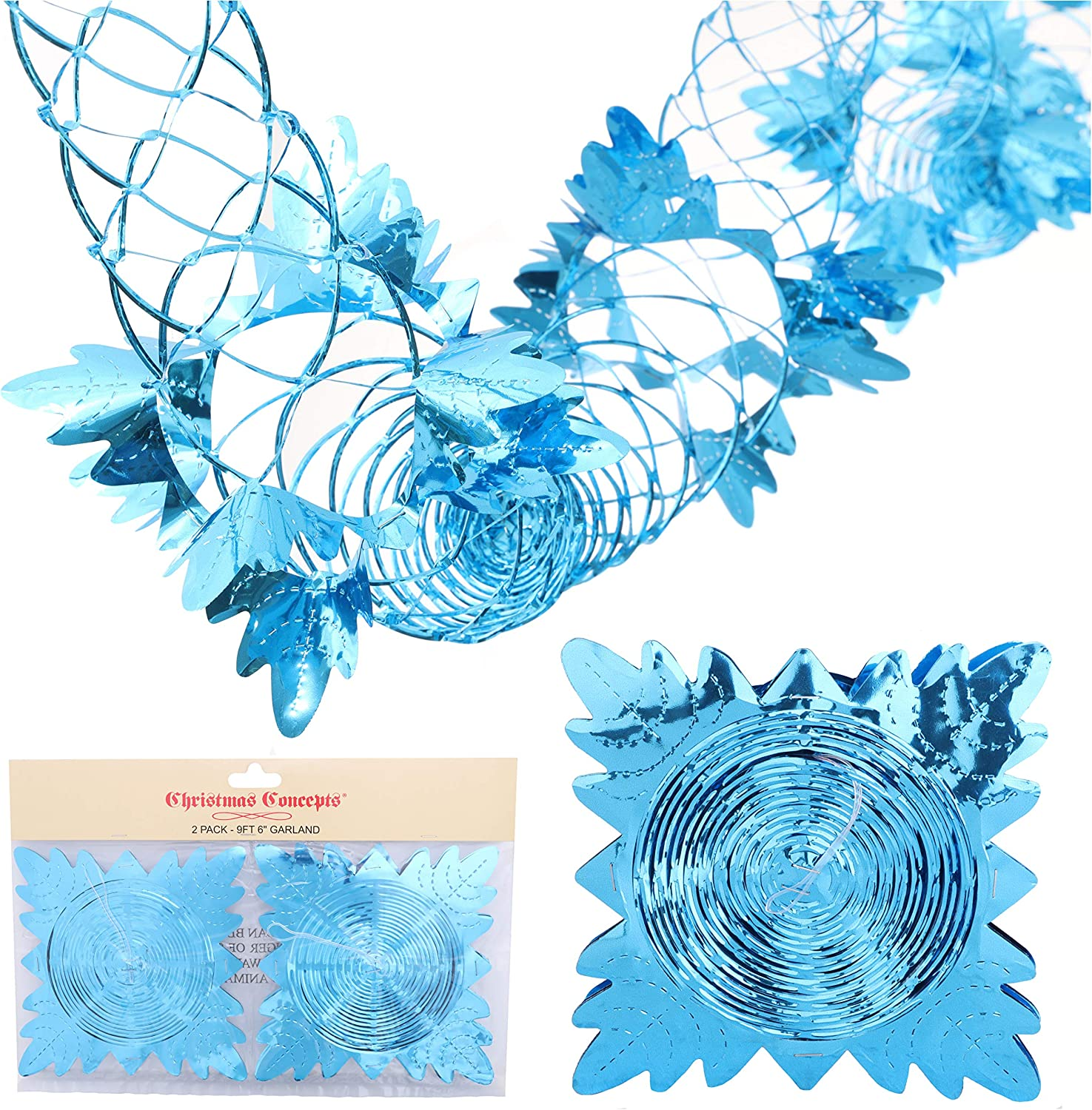 Christmas Concepts&reg; Pack of 2 9Ft Garland Festive Hanging Decorations - Rose Gold - Gold image number 2