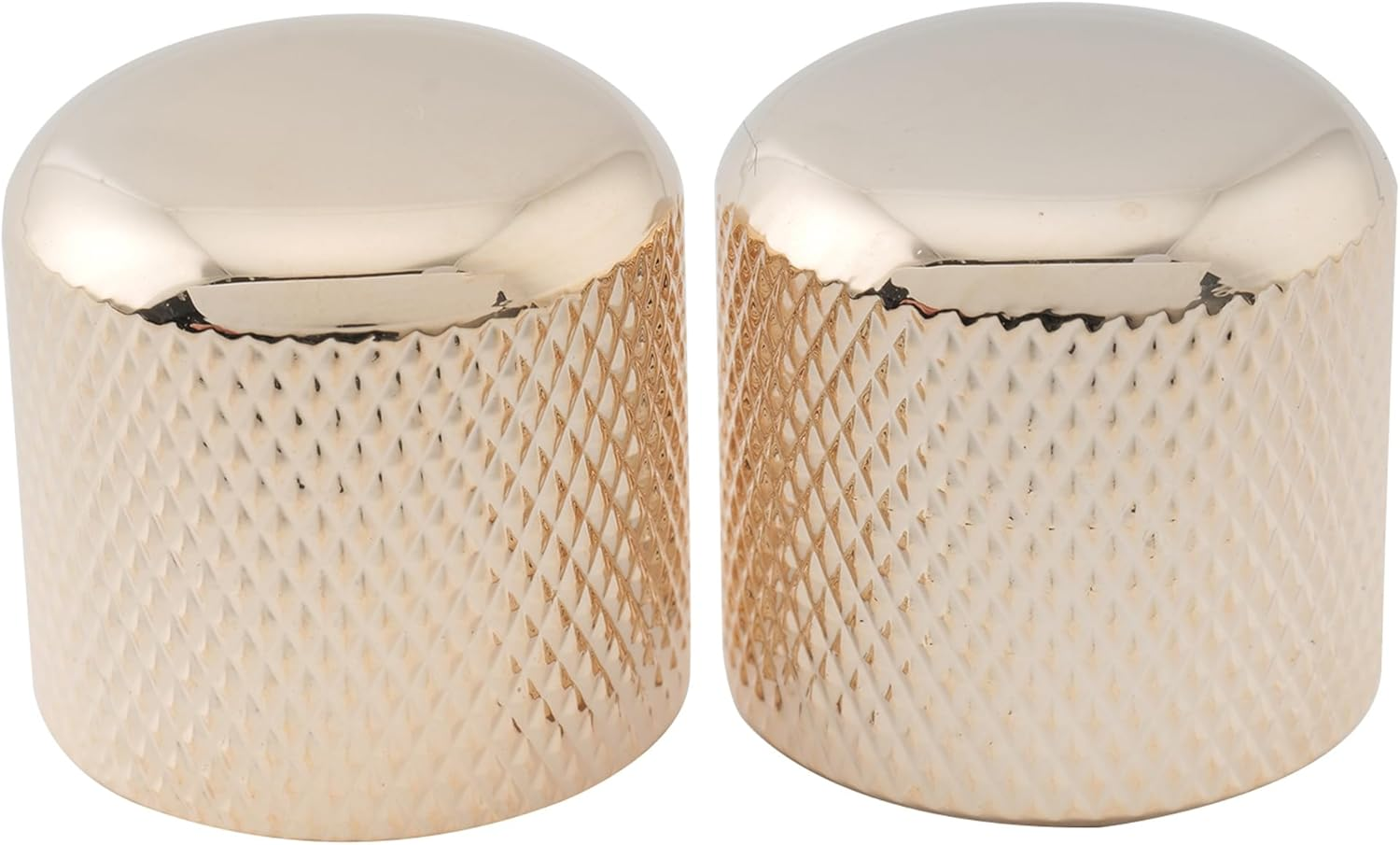 Musiclily Pro Inch Fine 24 Splines Steel Dome Knobs Push-On Control Knob 19Mm for USA Electric Guitar or Bass, Black (Set of 2)