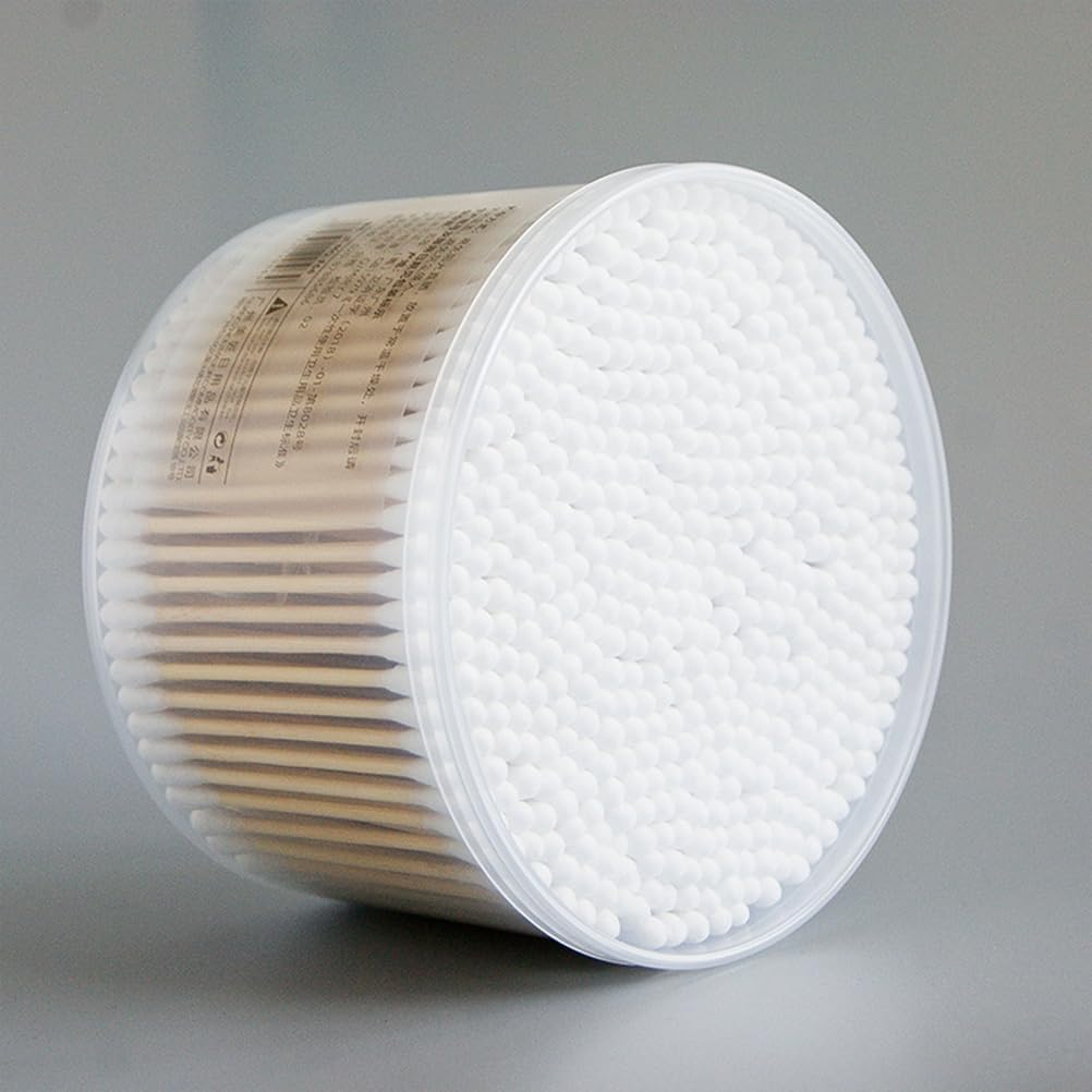 FOMIYES 2 Boxes 500Pcs Cotton Stick Sanitary Cotton Swab Eyeshadow Cotton Swab Cotton Swabs Cotton Swab Case Skin Swab Makeup Cotton Double-Head Sticks Care Cotton Swab image number 1