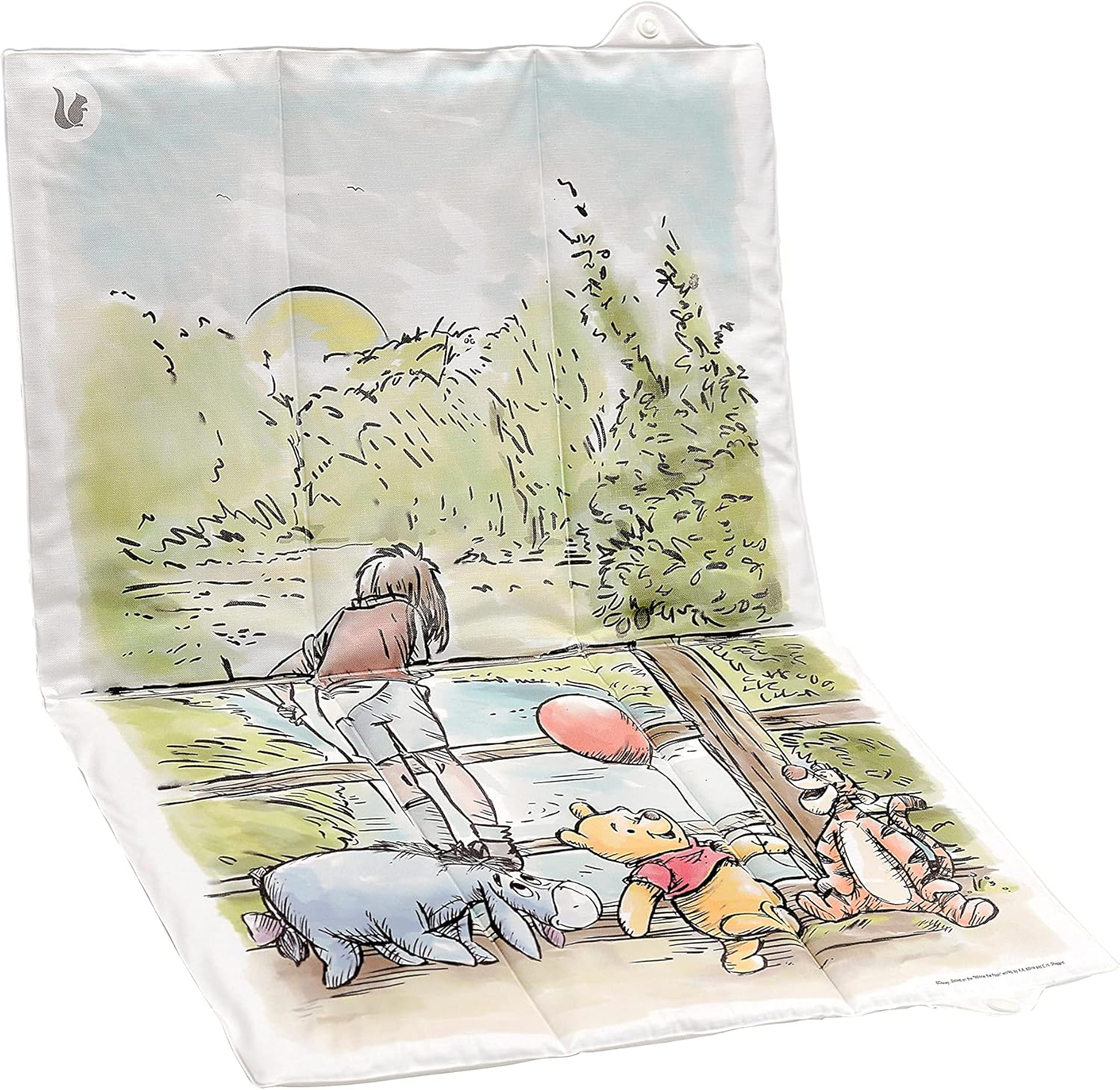 Keeeper Winnie the Pooh Changing Mat for Travel, Comfortable Lying Surface, Easy Cleaning, Antek, White image number 5
