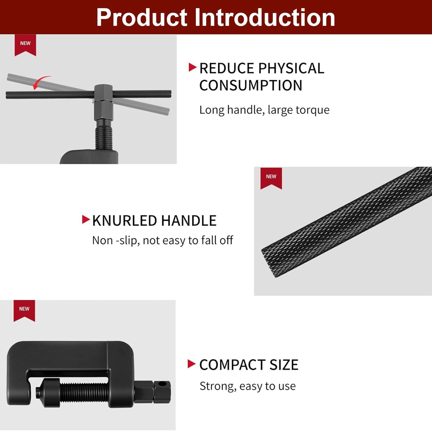 MAEZOE Motorcycle Chain Breaker Tool Kit Efficient Chain Cutter and Rivet Tool Durable Portable for Motorcycles Bikes ATV Repair DIY Enthusiasts Mechanics image number 1