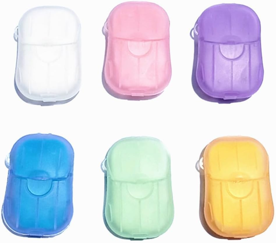 SUPVOX 20Sheets Travel Hand Soap Sheets Confetti Soap Paper Portable Bath Face Wash Safe for Camping Hiking Office Home Use image number 4