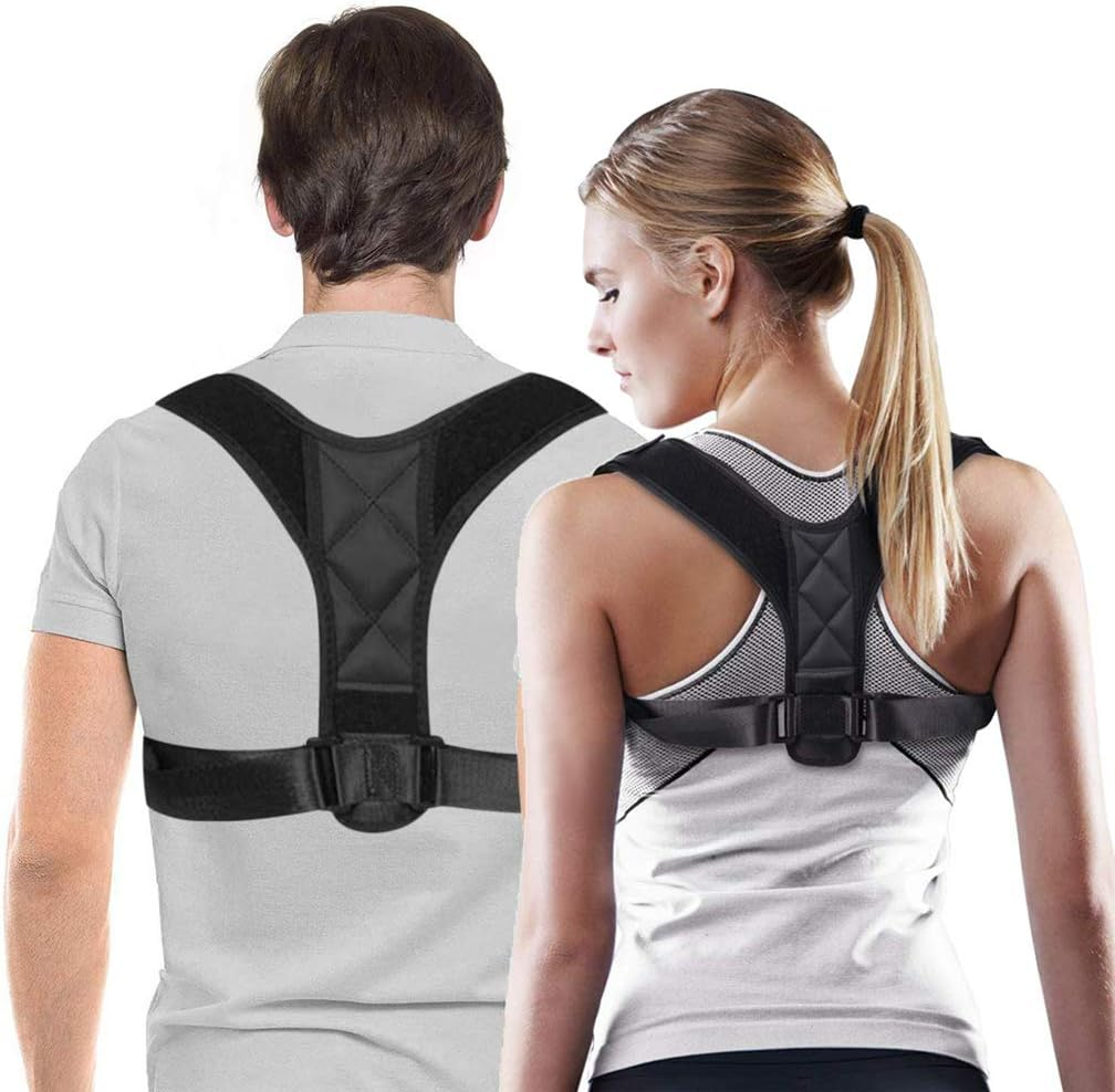 Back Posture Corrector for Men and Women, Adjustable Back Brace Strap, Comfortable Clavicle Support Device Posture Correction Belt, for Improve Humpback, Neck, Shoulder, Upper Back Pain Relief (M) image number 1