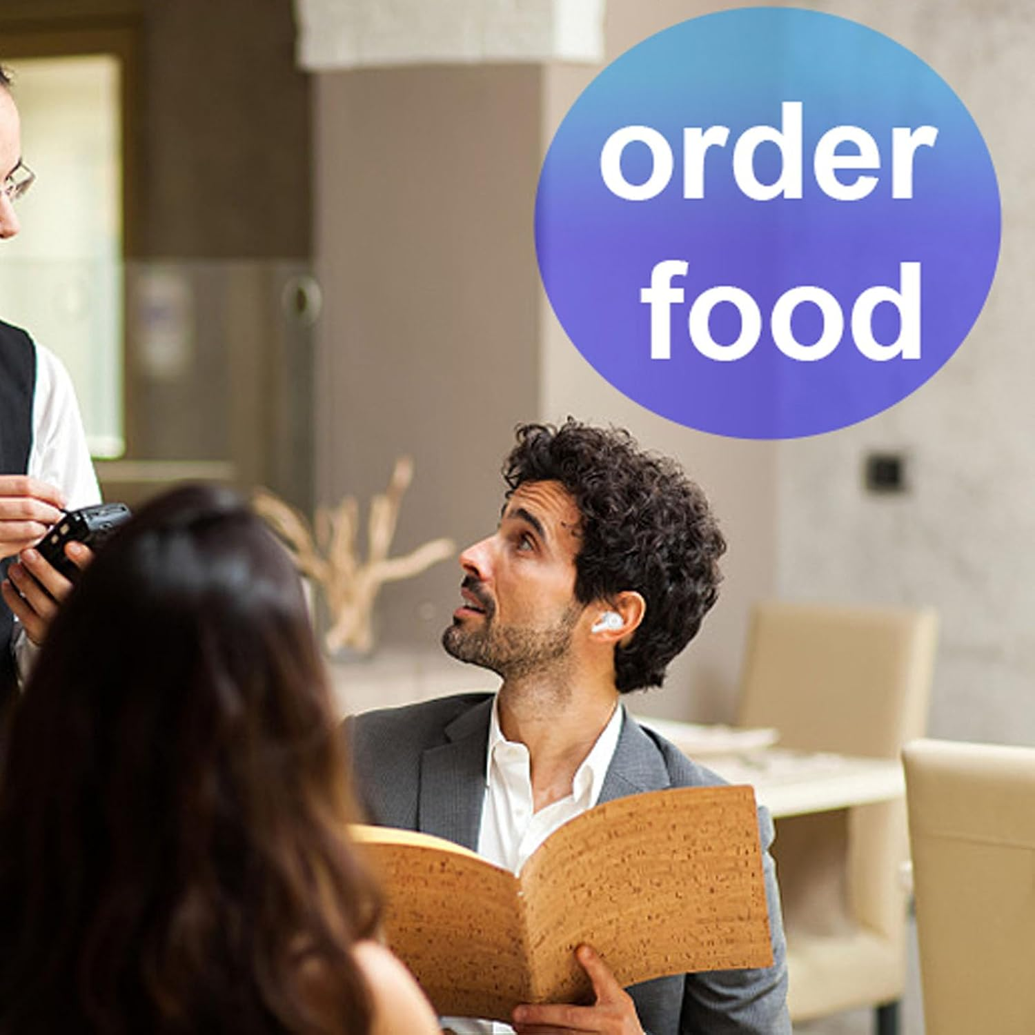 XUMIUZIY Language Translator Earbuds, Two-Way Translator Device with 144 Languages Online, Voice Translator Device with Dual Mic & Charging Case, for IOS & image number 5