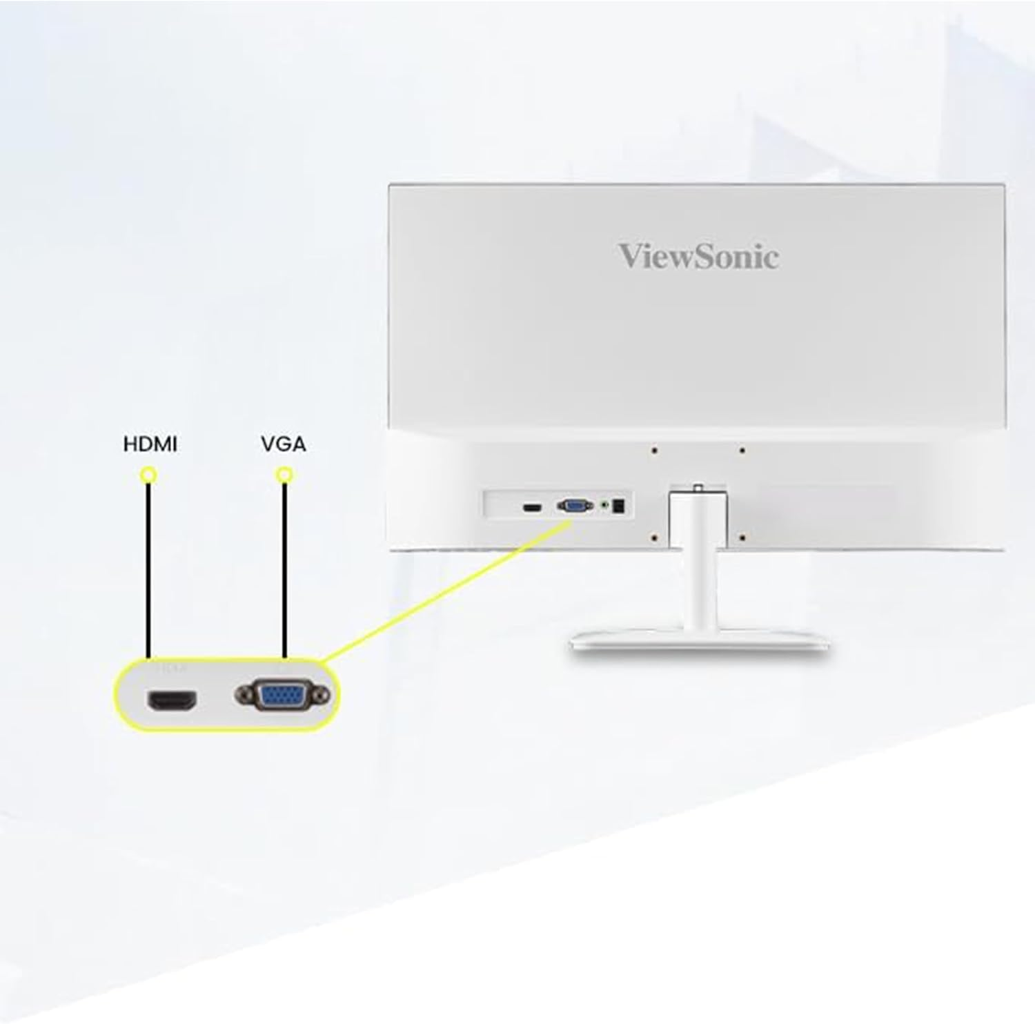Viewsonic VA2432-H-W 24 Inch Full HD IPS Monitor with 3-Side Frameless Design, 1Ms MPRT, 100Hz AMD Freesync, VGA, HDMI, Flicker-Free, Eye Care, White image number 4