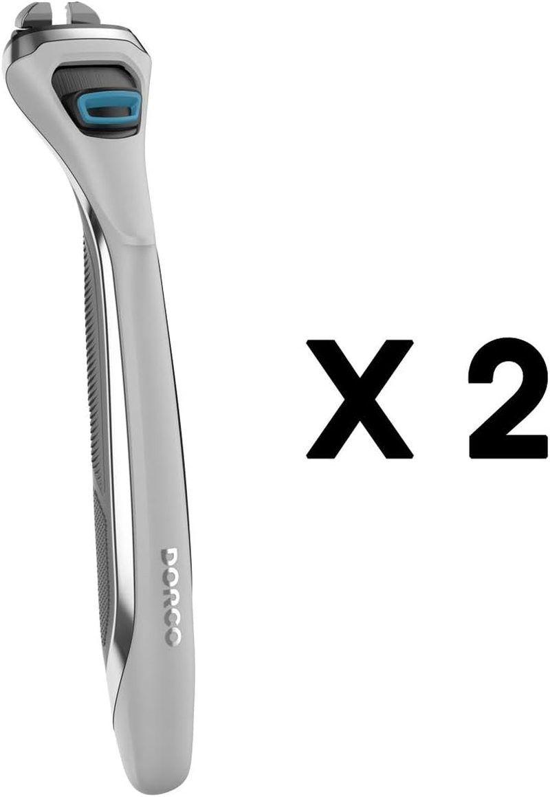 Dorco Pace 4 Pro - Four Blade Razor Shaving System - 2 Replacement Handles (Handles Only) image number 1