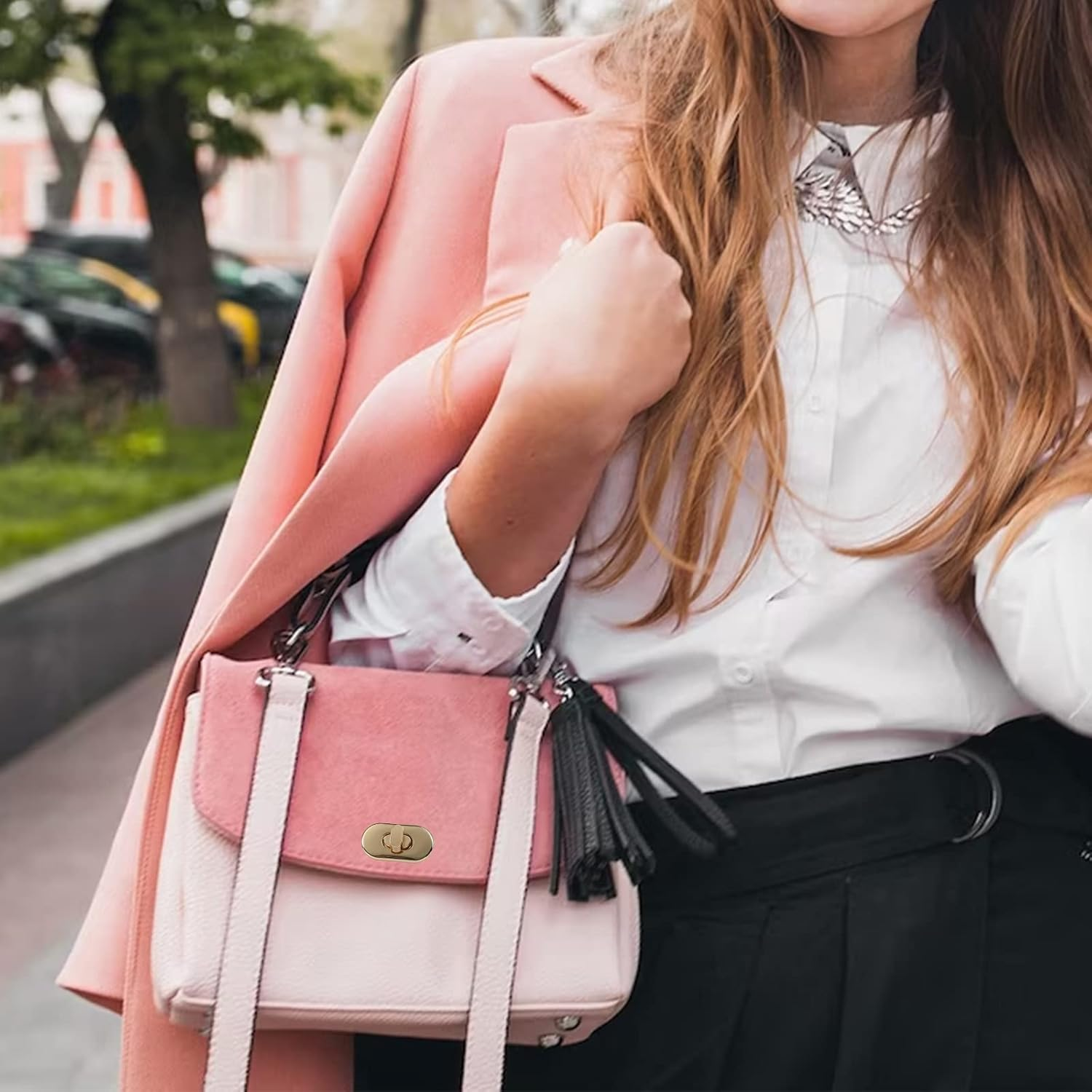 TXIN 15 Pieces Twist Lock Fastener Purse Turn Locks Clasp Bag Closure Metal Clip Hardware for DIY Handbag Craft Making Supplies - Multicolor image number 5