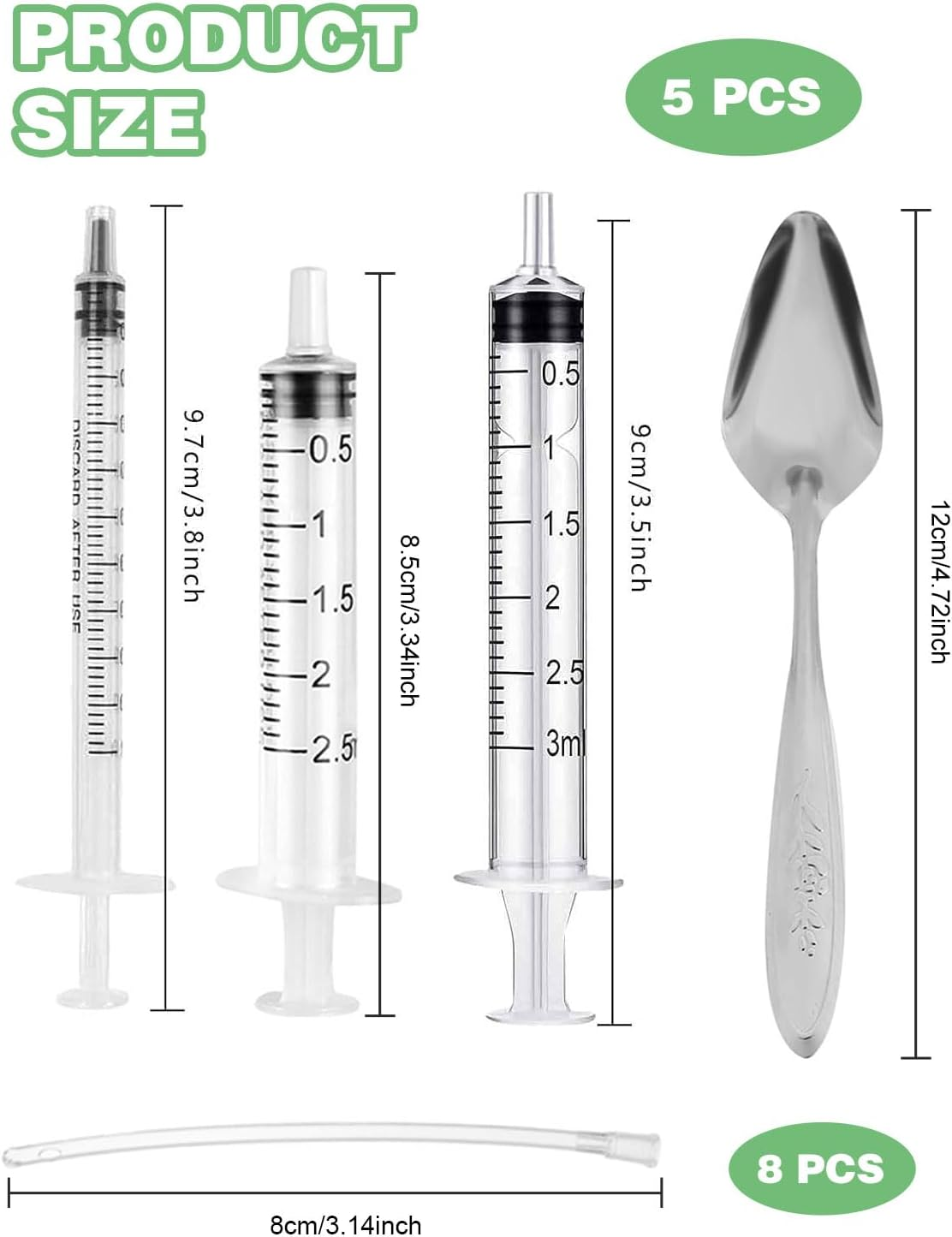 TPZORJX Young Birds Feeding Hose, Includes 3 Syringes, 8 Hoses, 2 Spoons, 1 Grain Box, Hand Feeding Tool for Baby Birds and Parrots, Milk, Water, Medication, Poultry, Easy to Clean image number 5