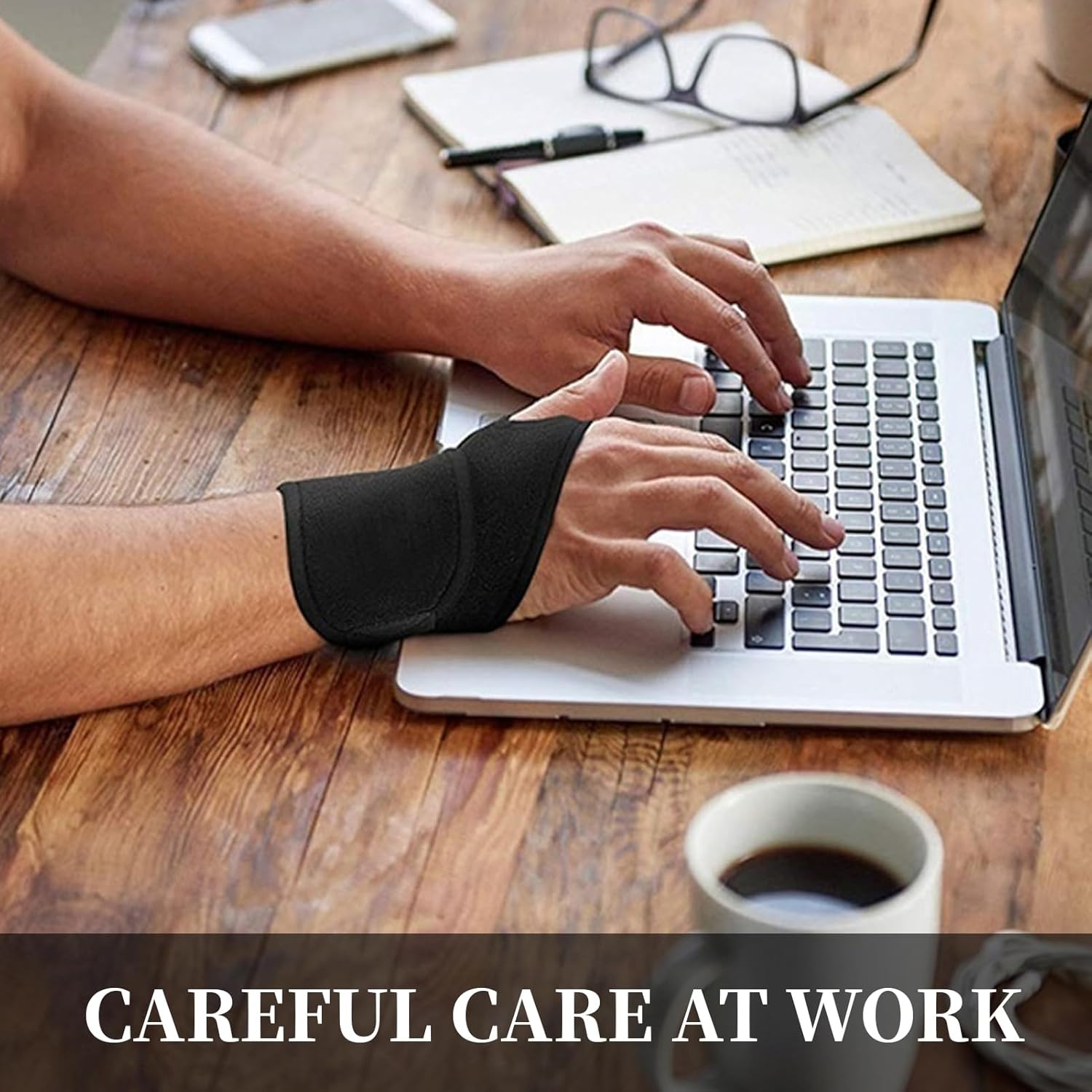 Doctor Developed Premium Copper Lined Wrist Support Brace for Wrist Injuries, Arthritis Relief, Sprains and Daily Comfort -Adjustable Hand Support for Left and Right Hands image number 2