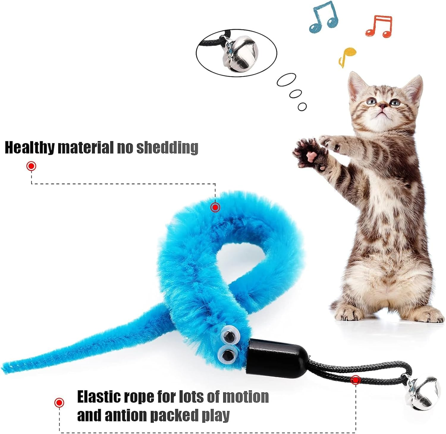Cat Toys for Cats, Feathers for Cats, Interactive Toys for Cats, Magic Wand Replacement Accessories, Pack of 12 image number 2