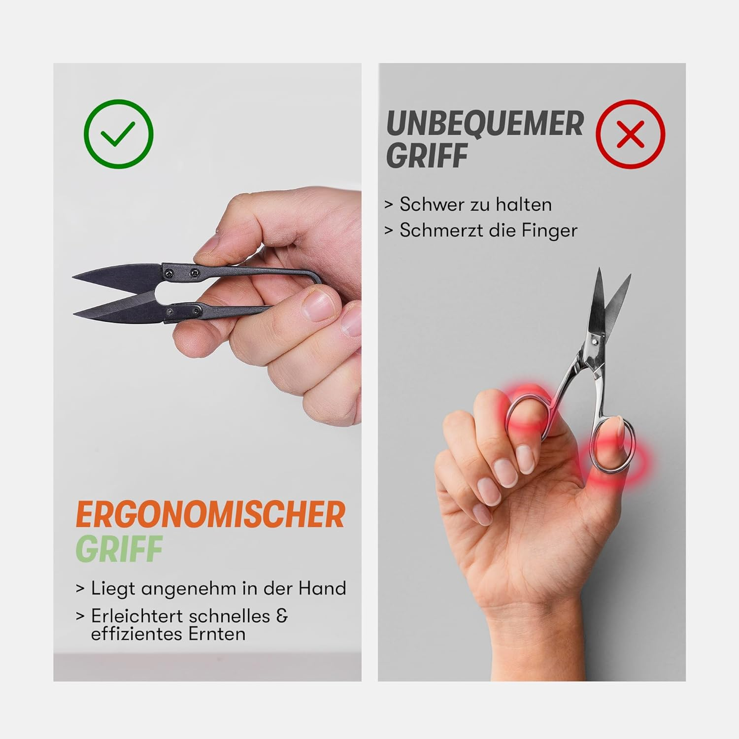 3-Piece Mini Secateurs Set - Sharp Stainless Steel Scissors for Plant Care and Fine Work - Ideal for Pruning Grow Buds, Leaves and Thread Cutters - Versatile and Precise (Black) image number 5