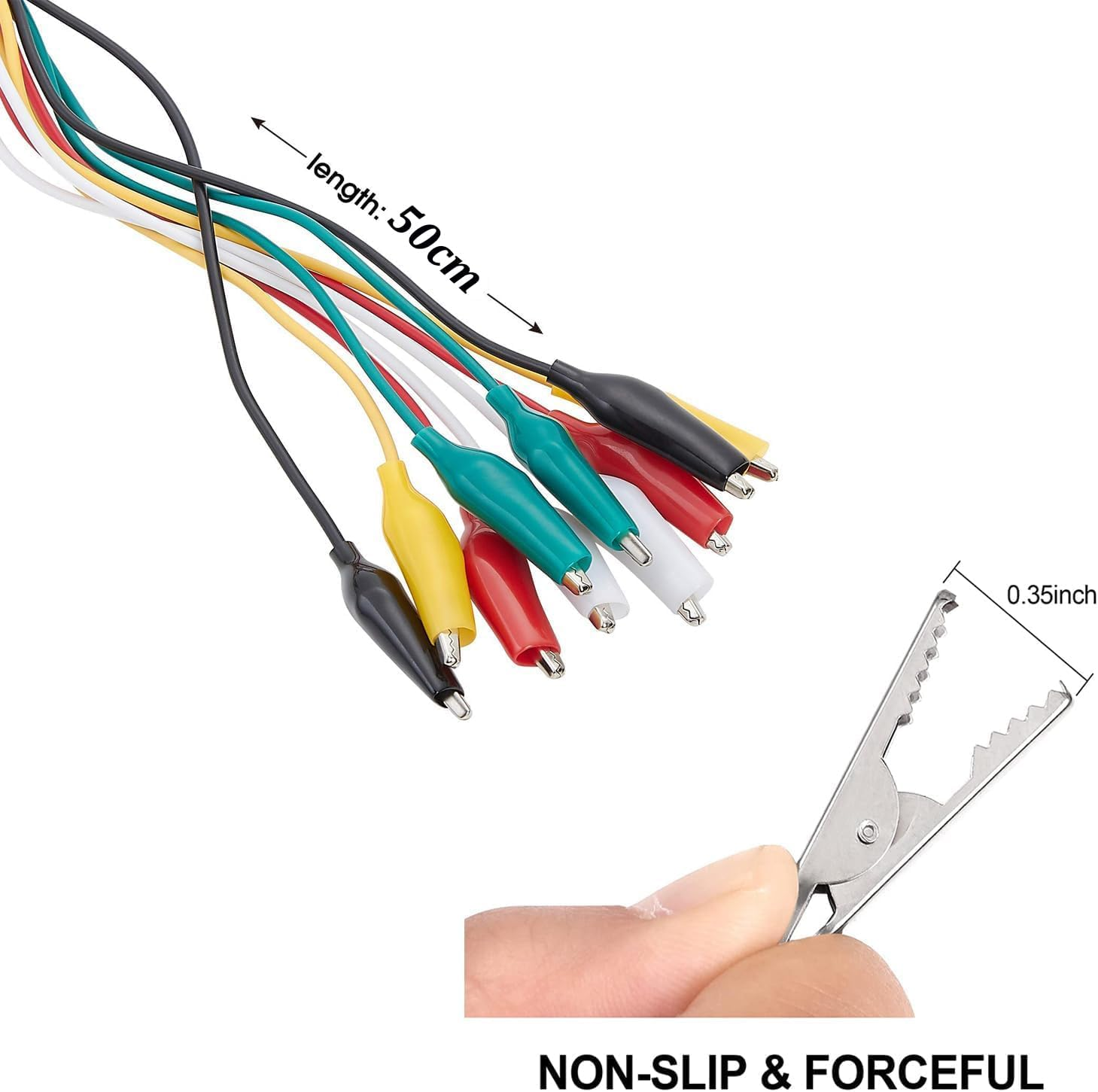 30Pcs Alligator Clips Electrical, 5-Color Test Leads with Alligator Clips Jumper Wires Kit with Testing Probes for Electrical Testing, Circuit Connection image number 1