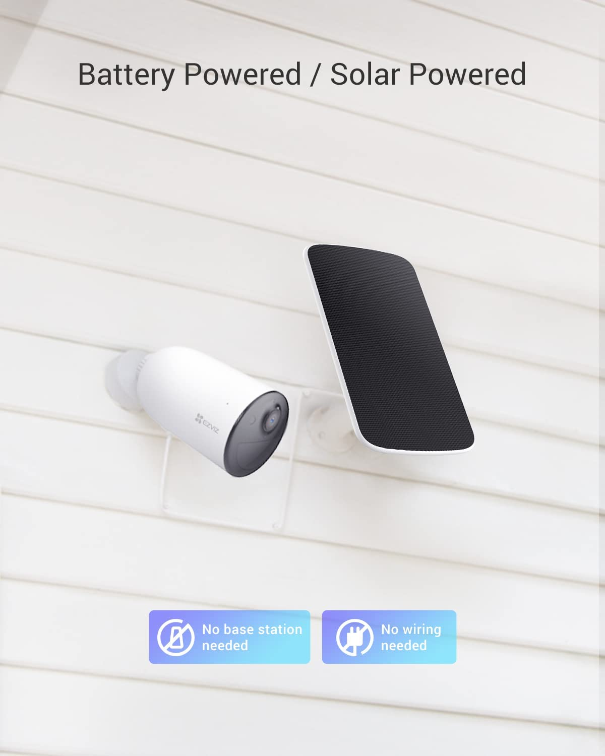 EZVIZ Wireless Security Camera with Solar Panel, 1080P Outdoor Spotlight Battery/Solar Powered Wifi Camera, Color Night Vision, 2-Way Talk, Human Detection, IP66, 256G Sd/Cloud Storage, Alexa, CB3 Kit image number 6