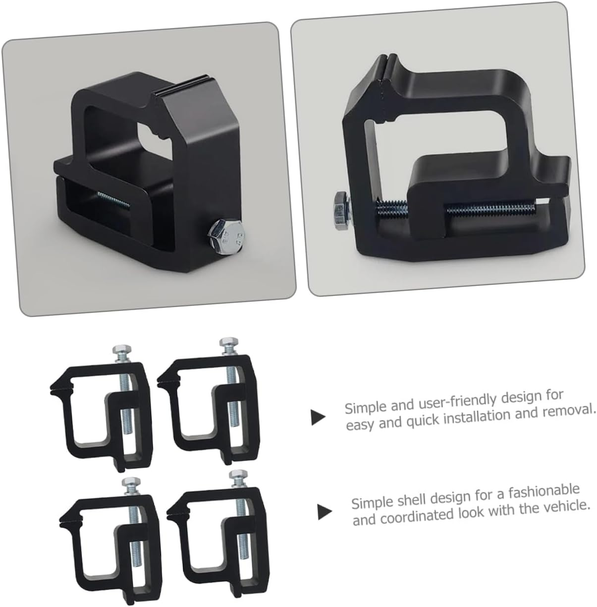 ABOOFAN 4Pcs Heavy Duty Truck Cap Mounting Clamps Camper Shell Clamps for Rv and Truck Roof Cover Secure and Rust-Resistant Fastening Accessories for Camping and Offroad Use image number 2