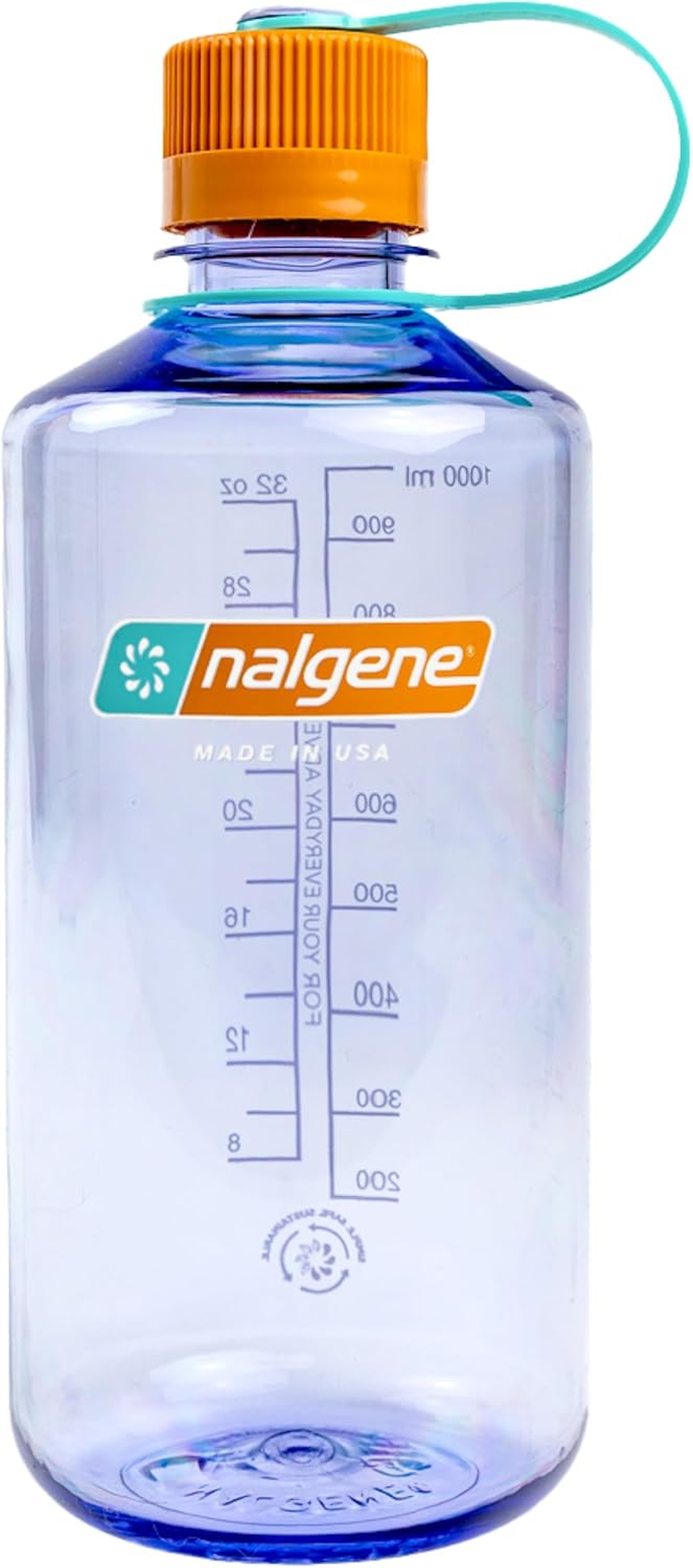 Nalgene Sustain Tritan Bpa-Free Water Bottle Made with Material Derived from 50% Plastic Waste, 32 OZ, Narrow Mouth