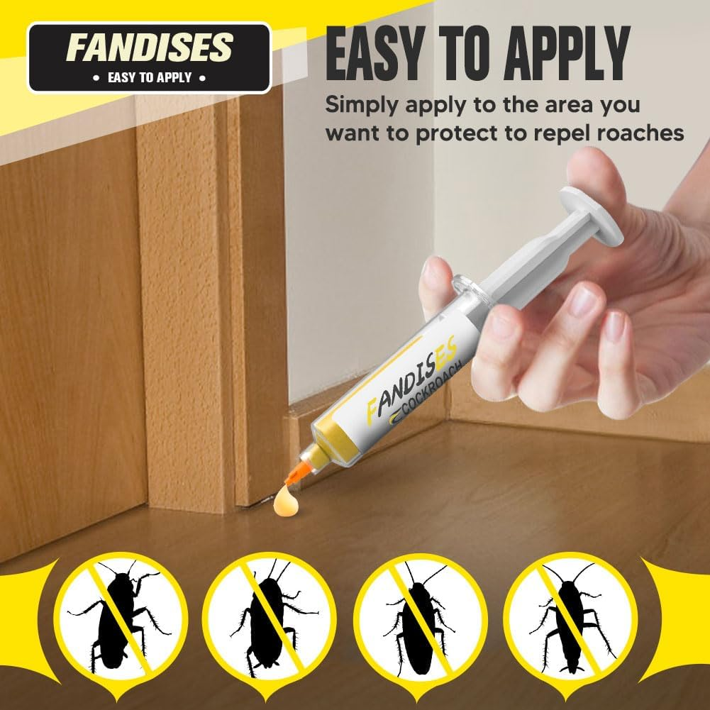 Cockroach Repellent, Roach Repellent Indoor, Get Rid of Cockroaches, Roach Control,Pet Safe Roach Repellent,Outdoor Cockroach Repellent,Cockroach Deterrent,Roach Away- 4P, Yellow image number 3