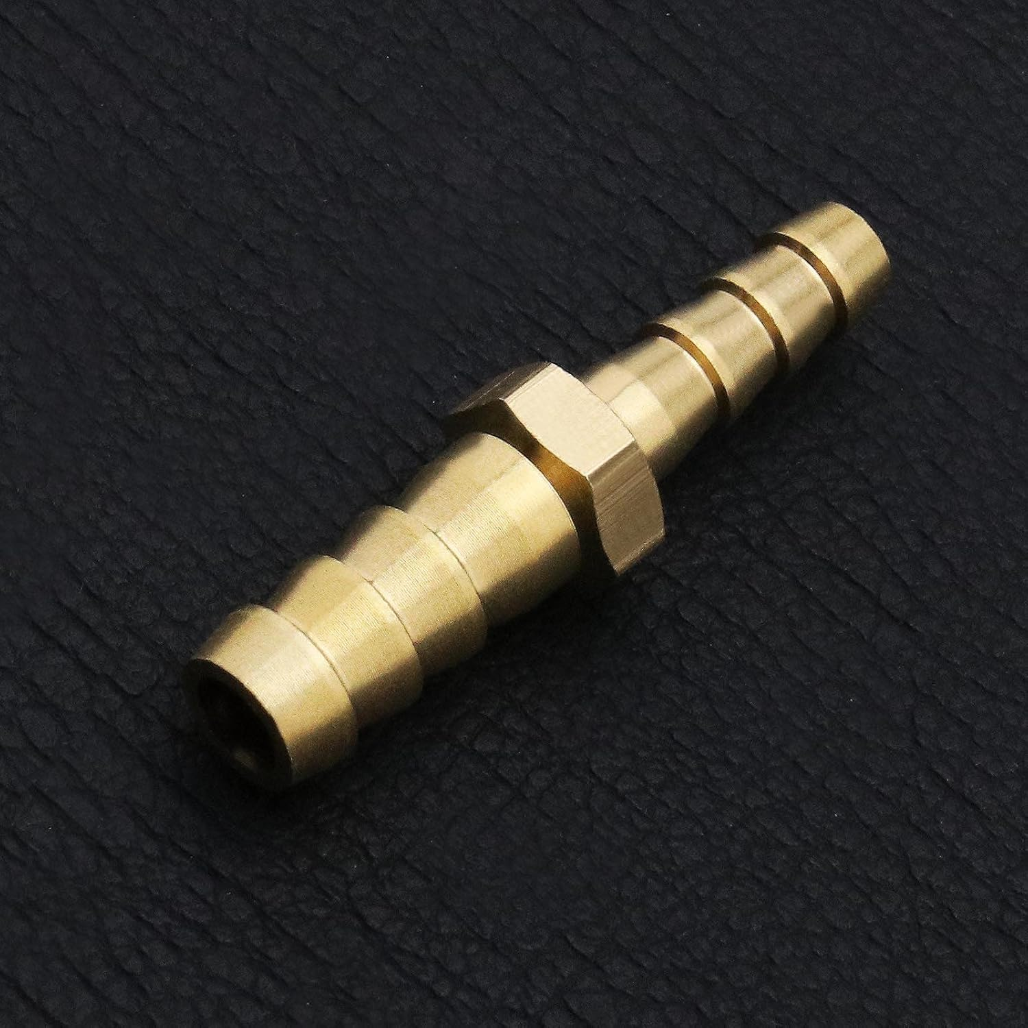 Emsea 2Pcs 8Mm to 6Mm Barb Reducer Tube Mender Splicer Joiner Union Brass Fitting image number 3