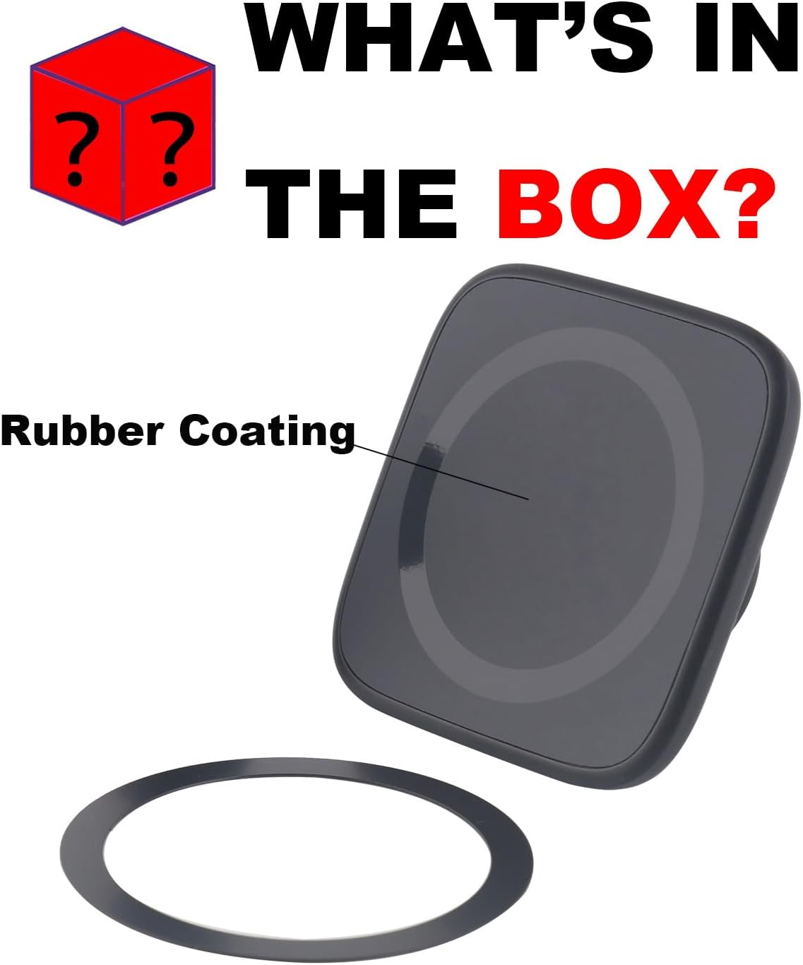 Rigdance 17Mm Magnetic Phone Mount Base for Magsafe 0.67" Ball Socket, Replacement Phone Car Mount Accessory (Simple Square Design)