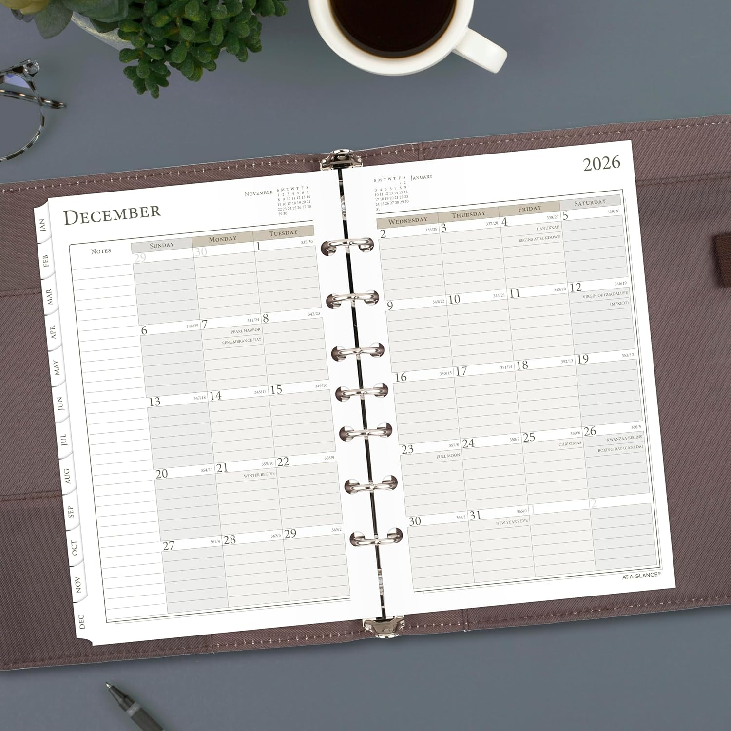 AT-A-GLANCE 2026 Planner, Daily, 5-1/2" X 8-1/2", Desk Size 4, Two Page per Day Refill, Loose-Leaf (481-225-26) image number 3