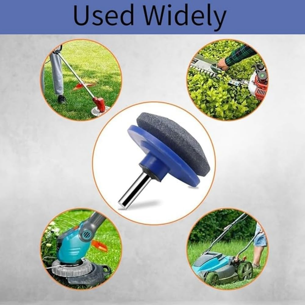 3Pcs Lawnmower Dull Blade Sharpener, New Lawn Mower Blade Sharpener Kits, Universal Blade Sharpeners for Lawn Mowers for Any Power Hand Drill image number 4