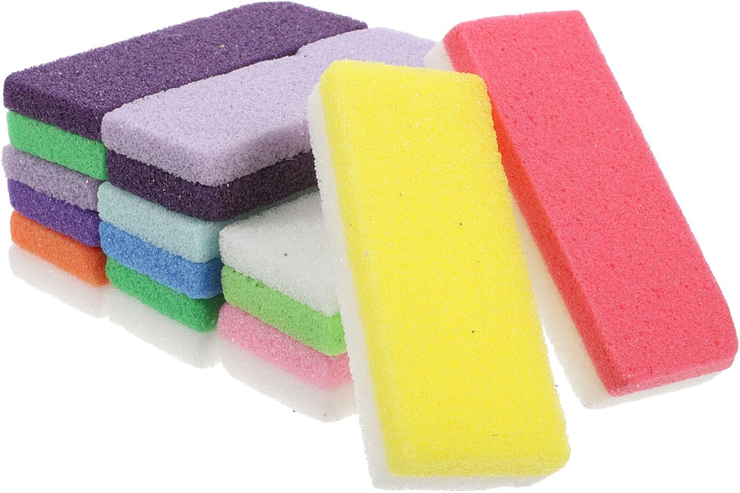 HAPINARY 10Pcs Double-Sided Pumice Stone for Feet Foot Scrubber for Callus Removal Dead Skin Exfoliation for Home Salon Use