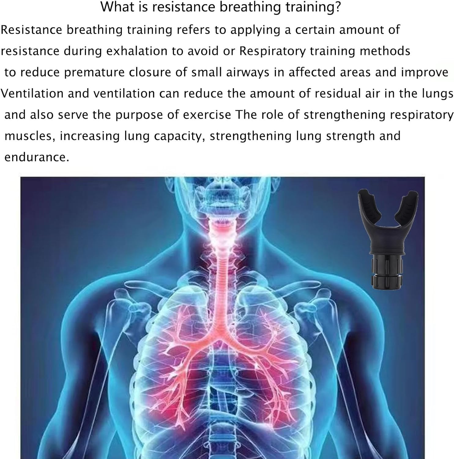 Deep Breathing Lung Adjustable Exercise Equipment, Portable and Easy to Clean, Improving One'S Endurance and Lung Capacity Trainer image number 5