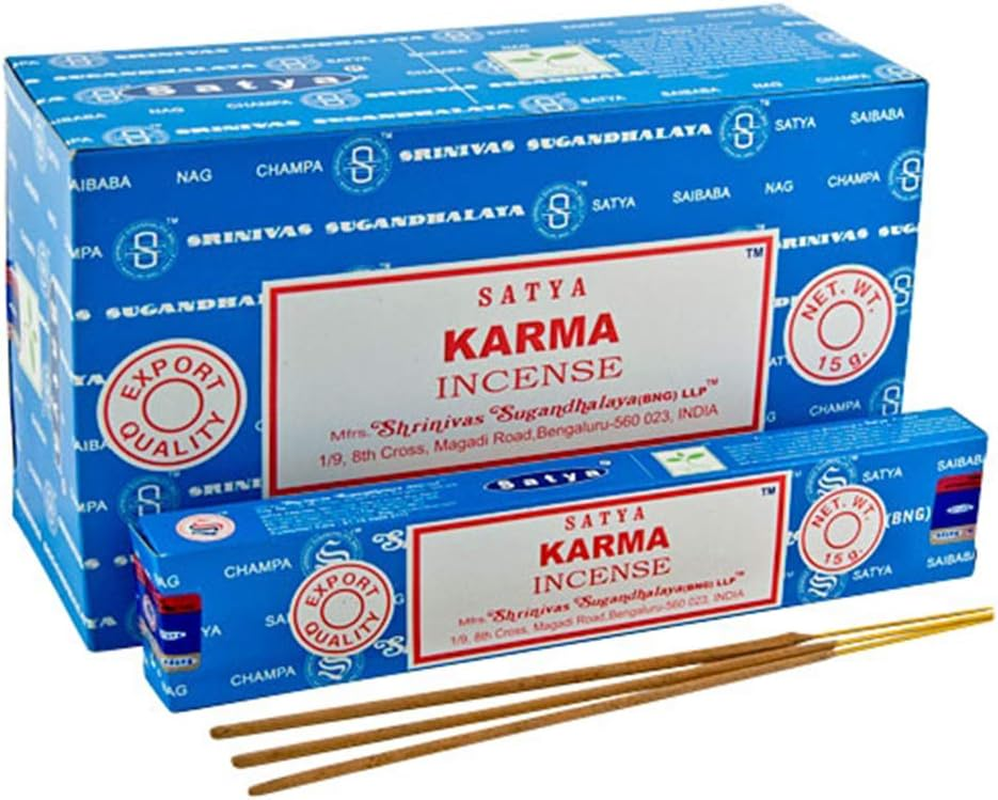 Satya Incense Stick Fragrances Agarbatti Sandal Wood Lavender Champ Musk Positive Vibes Namaste Nag Champa Reiki Rose 6 Packs (Dragon Blood)
