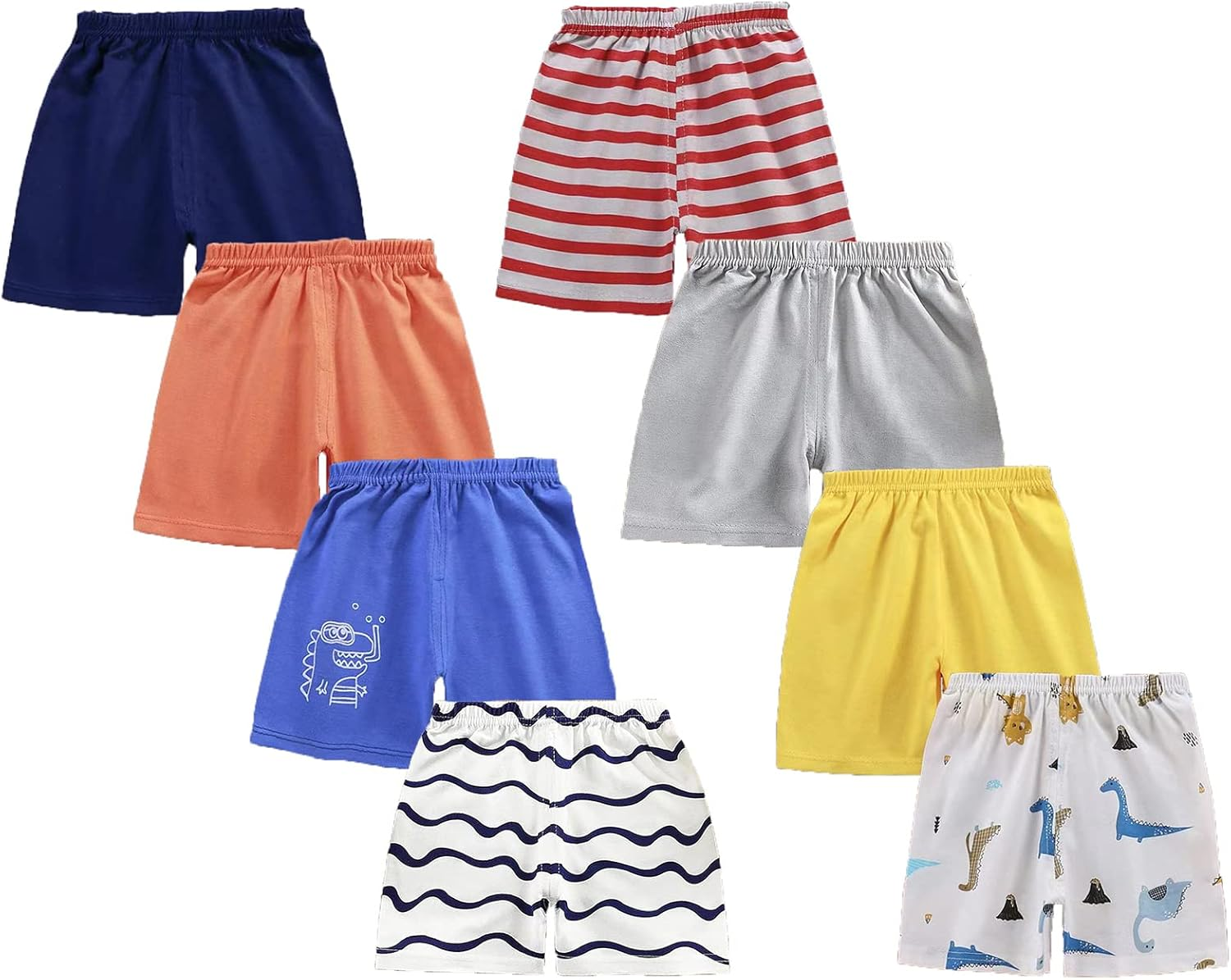 SHARELY SHEEP Toddler Baby Boy Elastic Waist Pull on Cotton Shorts for Littler Kids Boys Short Pants Summer Clothes