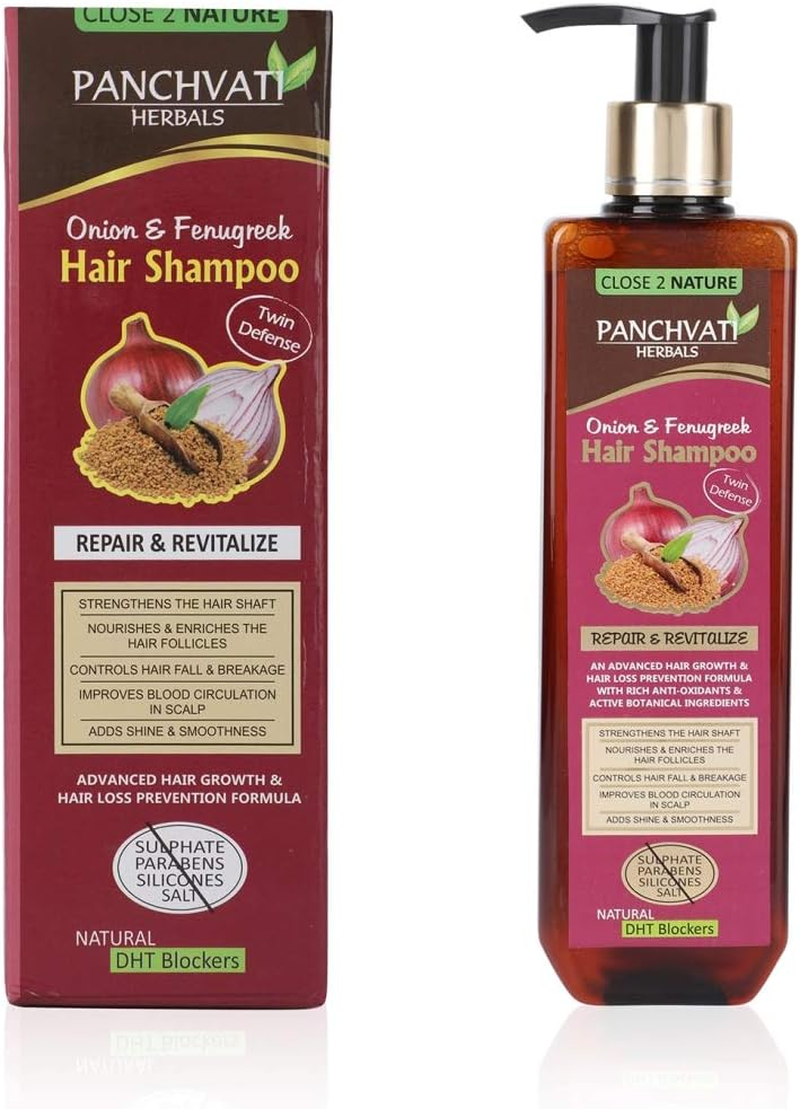 Panchvati Onion Fenugreek Hair Shampoo, 300 Ml - No Sulphate, No Parabens, No Silicon & Salt image number 3
