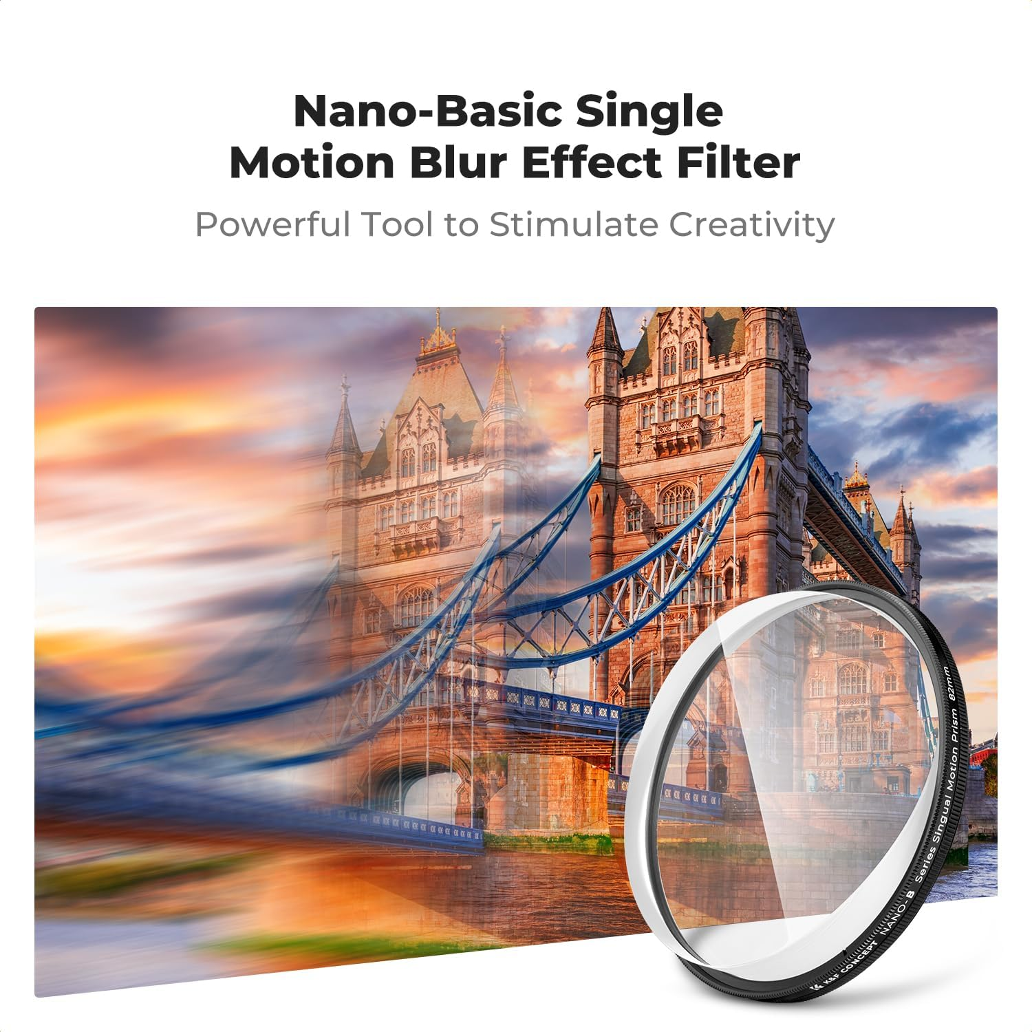 K&F Concept 77Mm Single Motion Blur Effect Filter for Camera Lens Creative Photography, K9 Optical Glass Multiple Refracting Subjects DSLR Accessories image number 3