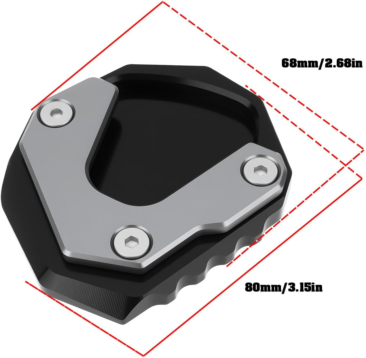 Emagtech Side Stand Extension Plate Titanium Compatible with Honda Transalp XL750