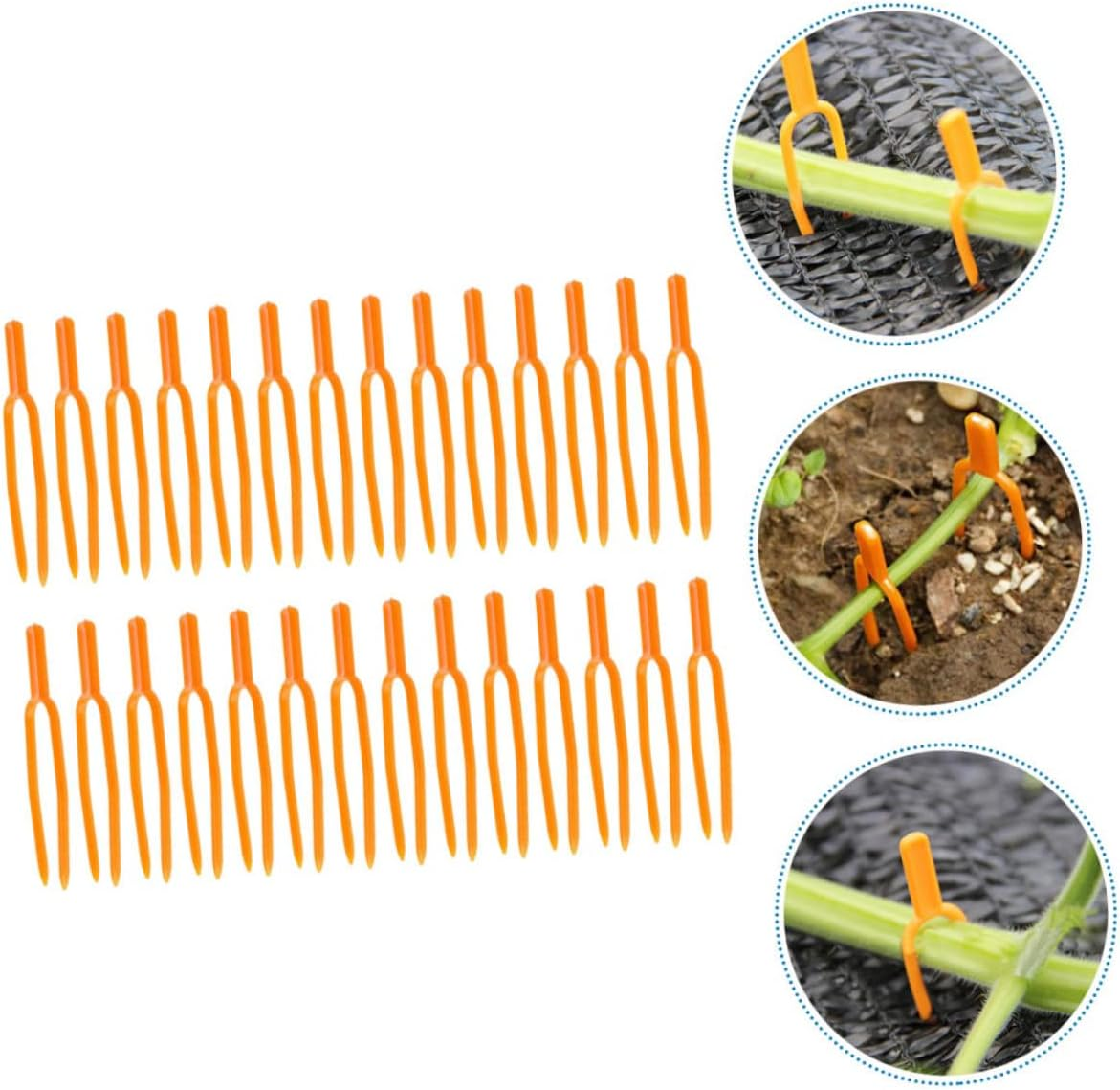 CIMAXIC 2Sets Plastic Plant Clips Fastening Vines Clamps Gardening Fixing Clips Supplies Plant Ties 200Pcs*2