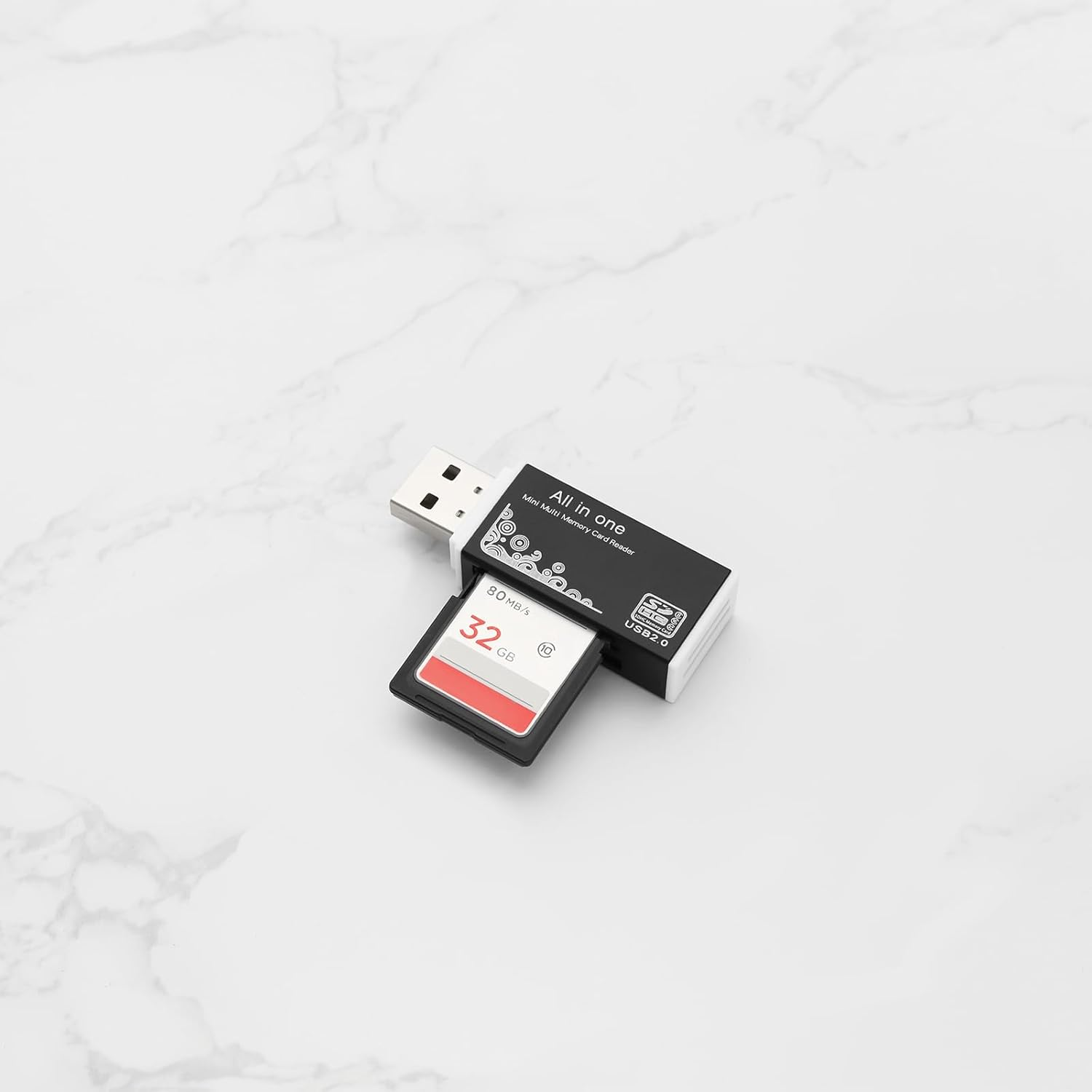 Be in Your Mind 2PCS SD Card Reader to USB Adapter 4-In-1 for MS Duo Pro M2 Card SDXC SDHC MMC RS-MMC Micro SDXC Micro SDHC and TF Card image number 5
