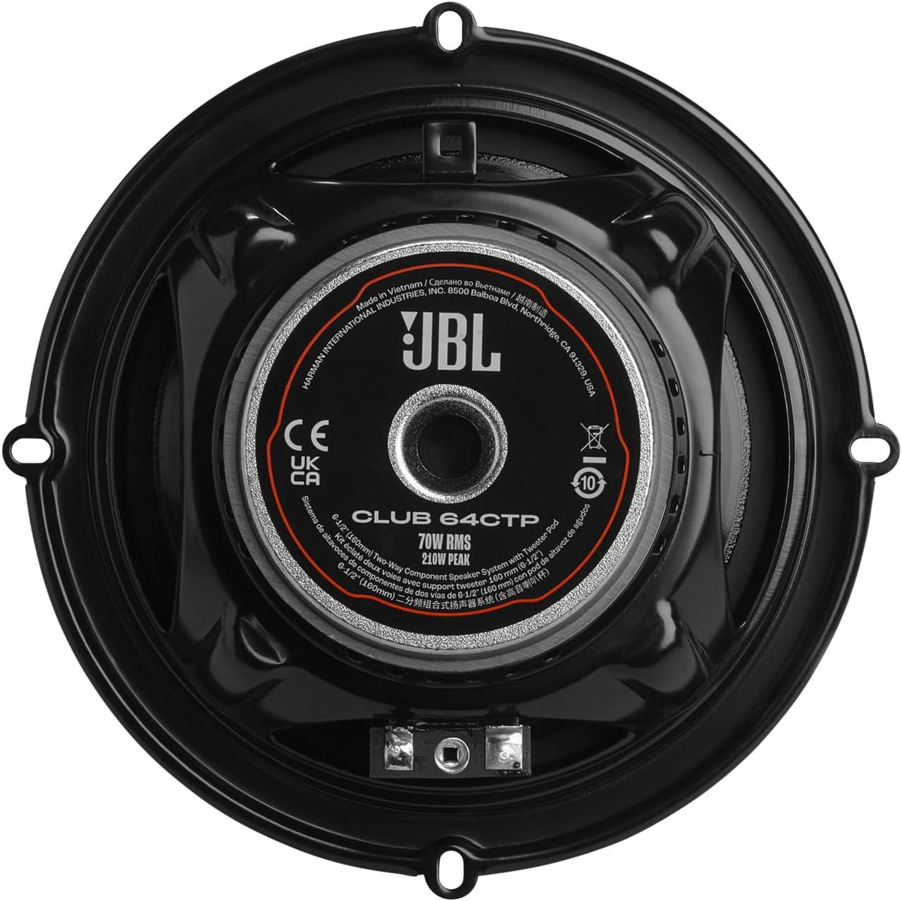JBL Club Gen3 64CTP 6.5'' (16Cm) Speaker Composite Set, Black image number 6