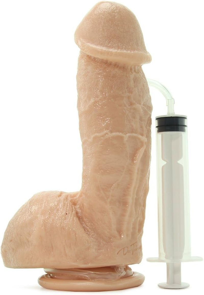 Doc Johnson the Amazing Squirting Realistic Cock with 1 Oz. Bottle of Splooge Juice - Vanilla image number 6