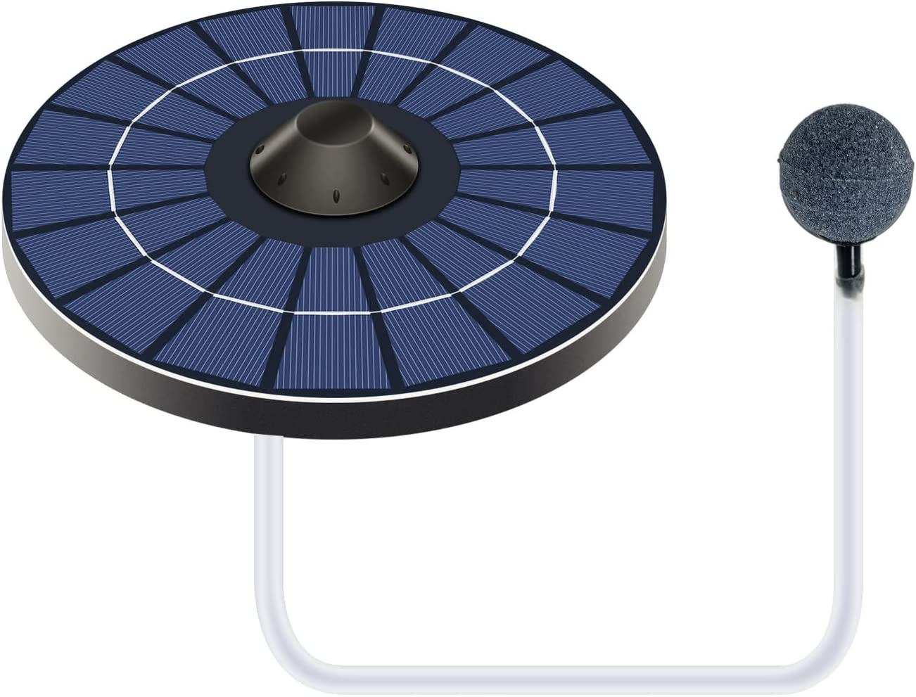 Solar Pond Aerator Oxygen Pump with Air Hose and Bubble Stone - Floating Water Aerator Fish Tank Oxygenator for Birdbath, Fountain, Small Pond Water Circulation image number 5