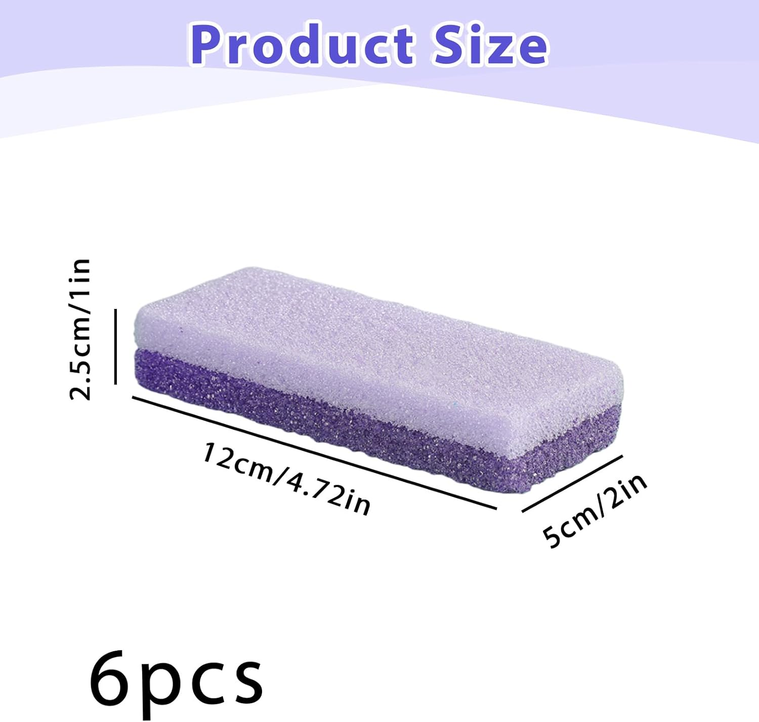 6 Pcs Foot Scrubber, Natural Foot Pumice, Deep-Clean Foot Exfoliator, Suitable Pumice Stone for Feet, Heel Callus, Foot Care Home Spa image number 2