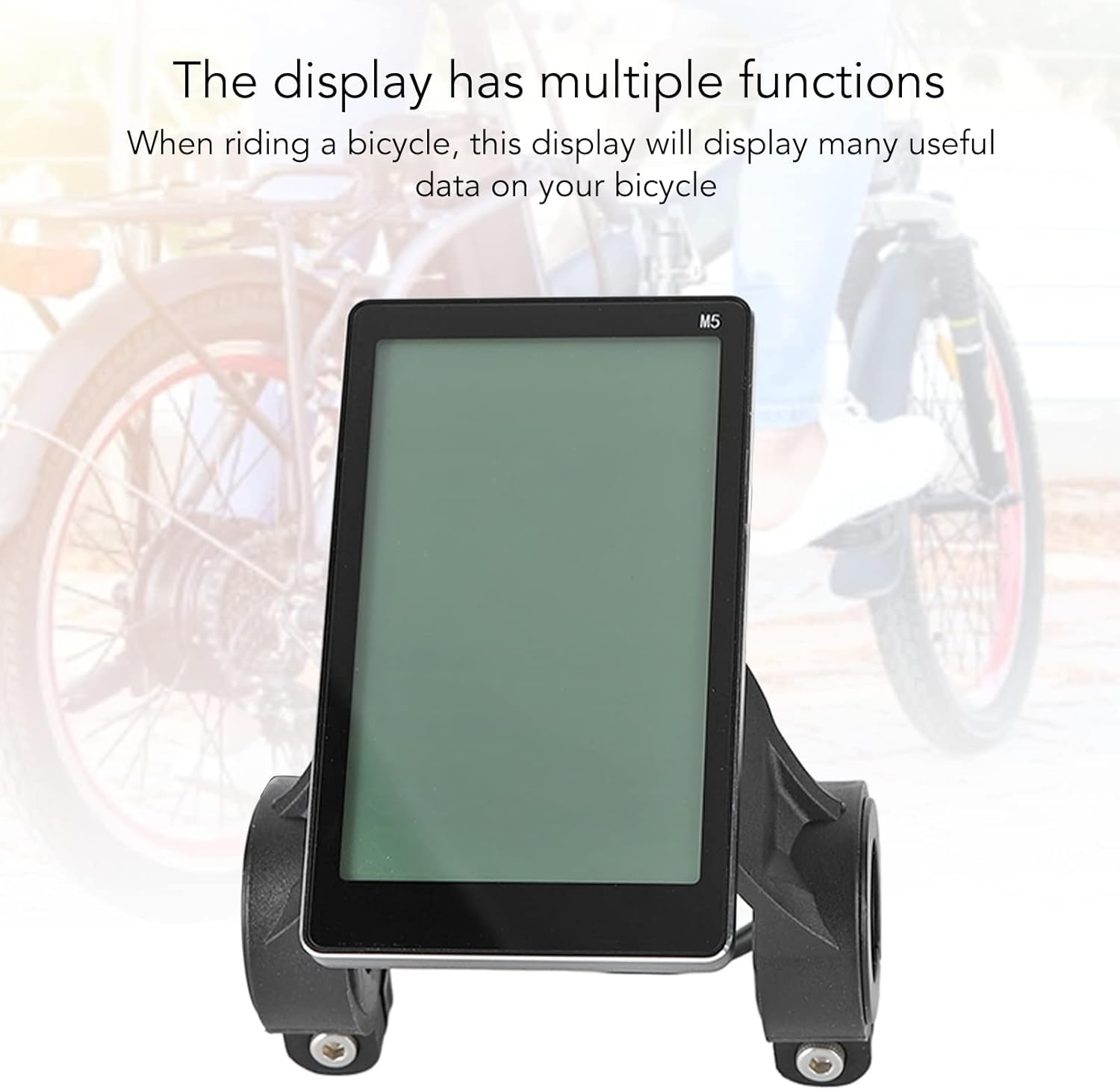 Electric Bike M5 LCD Display, 24V 36V 48V 60V 64V Universal Electric Scooter Display Panel Screen, Waterproof Portable ABS Ebike LCD Display for 31.8 22.2Mm Handlebar Ebike image number 1